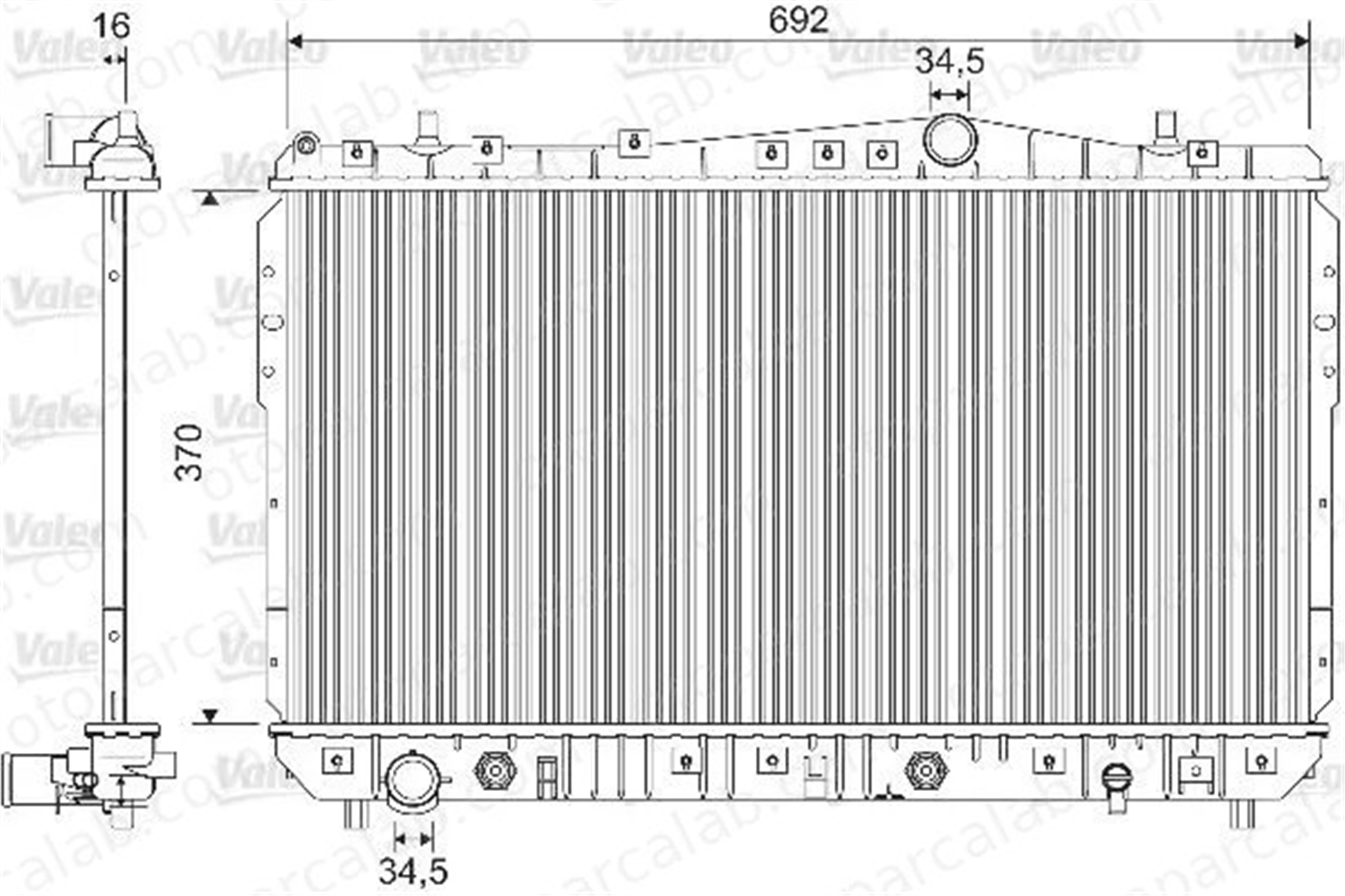 VALEO 733128 Su Radyatörü DAEWOO LACETTI Hatchback CHEVROLET LACETTI 96553243 96553244