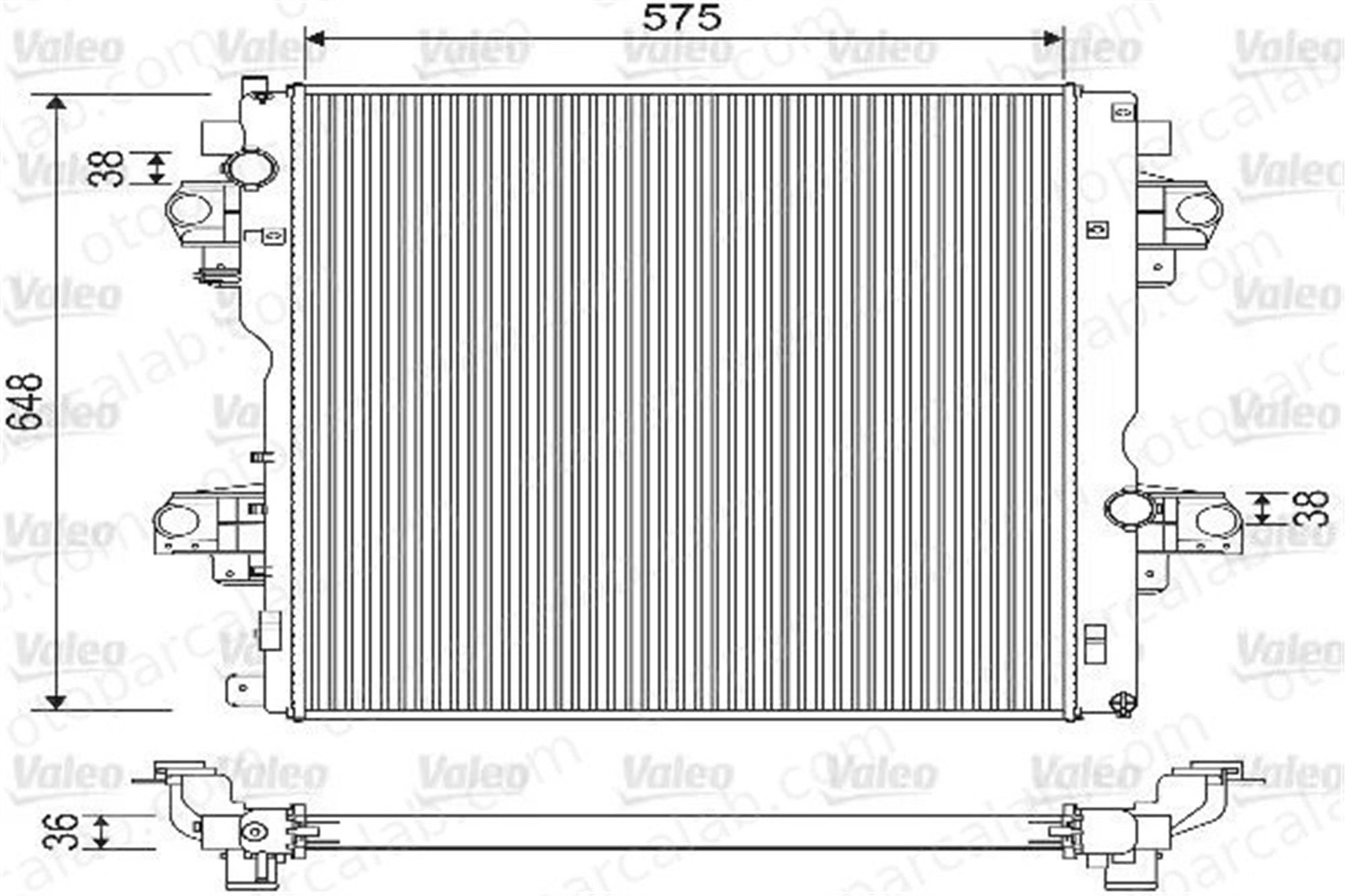 VALEO 733207 Su Radyatörü TOYOTA LAND CRUISER PRADO 1640030290