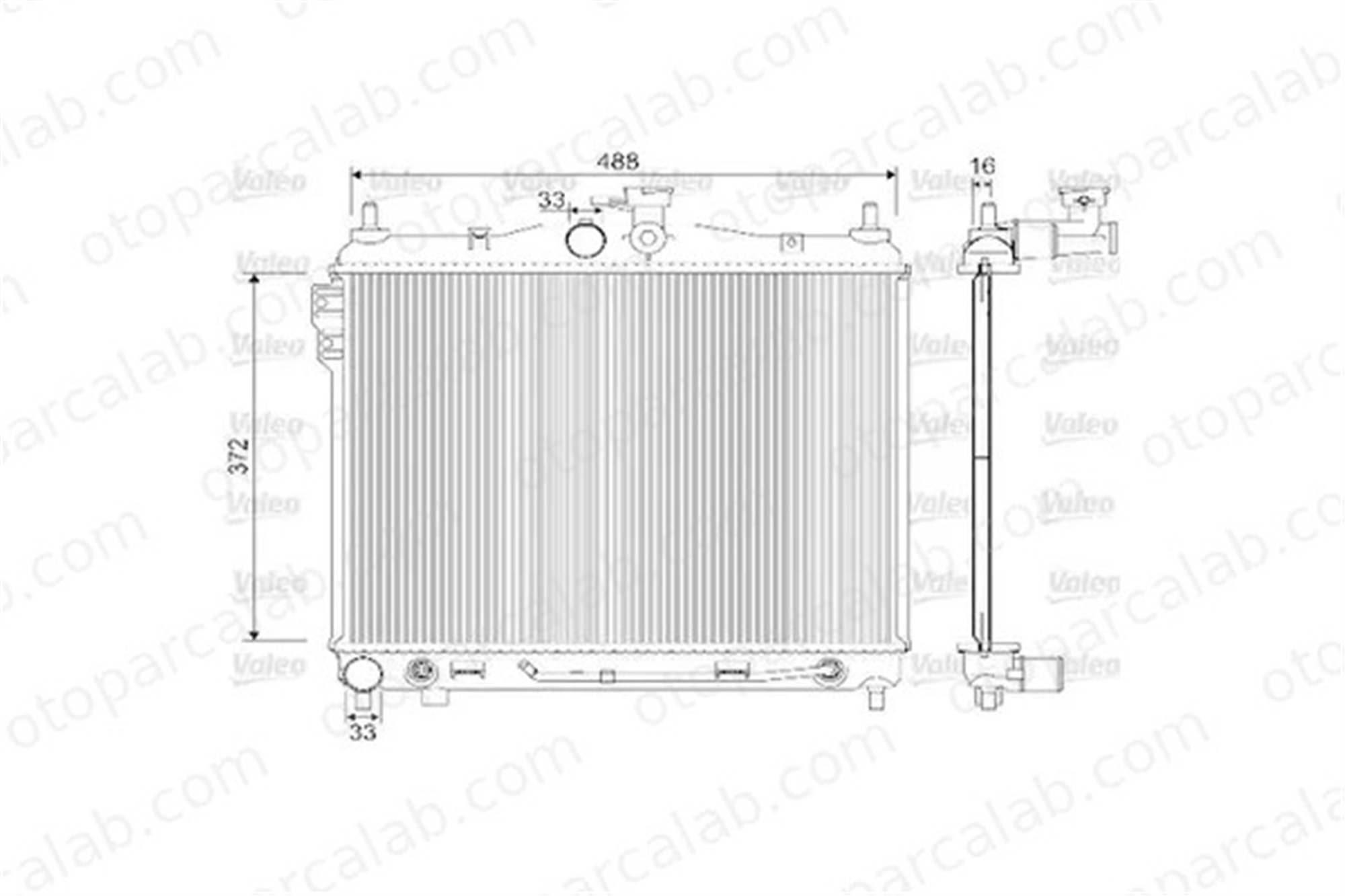 VALEO 733277 Su Radyatörü HYUNDAI GETZ 253101C150 253101C350