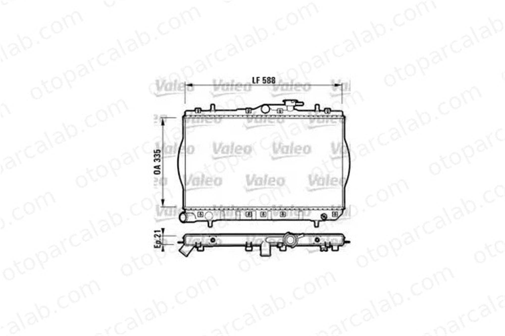 VALEO 733291 Su Radyatörü HYUNDAI ACCENT II ACCENT II Sedan 2531025300