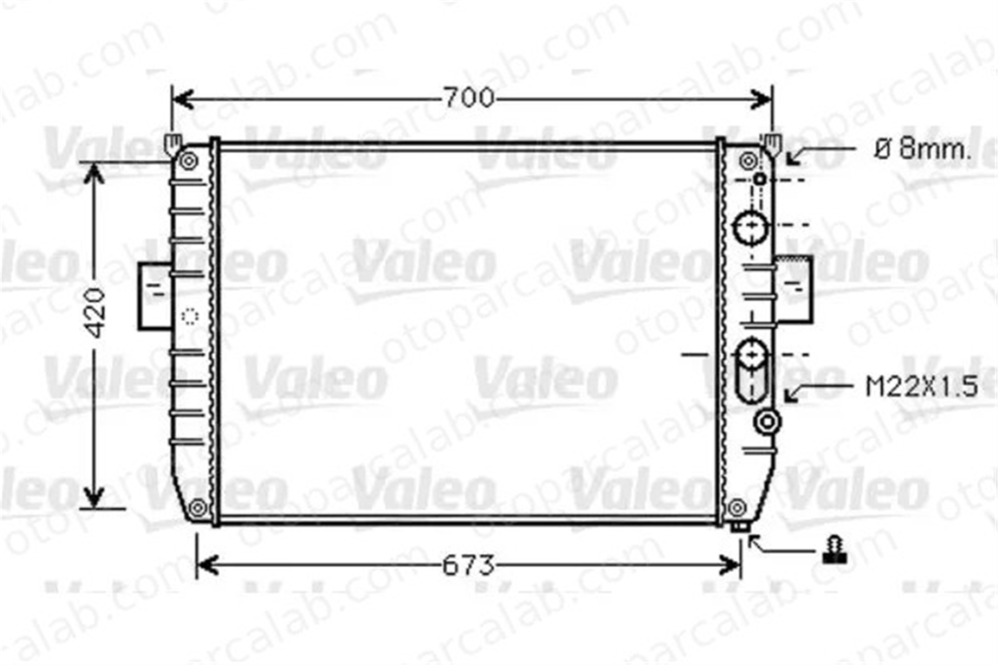 VALEO 733409 Su Radyatörü IVECO DAILY II Platform şasi DAILY II Panelvan/Van 93818439 93822628
