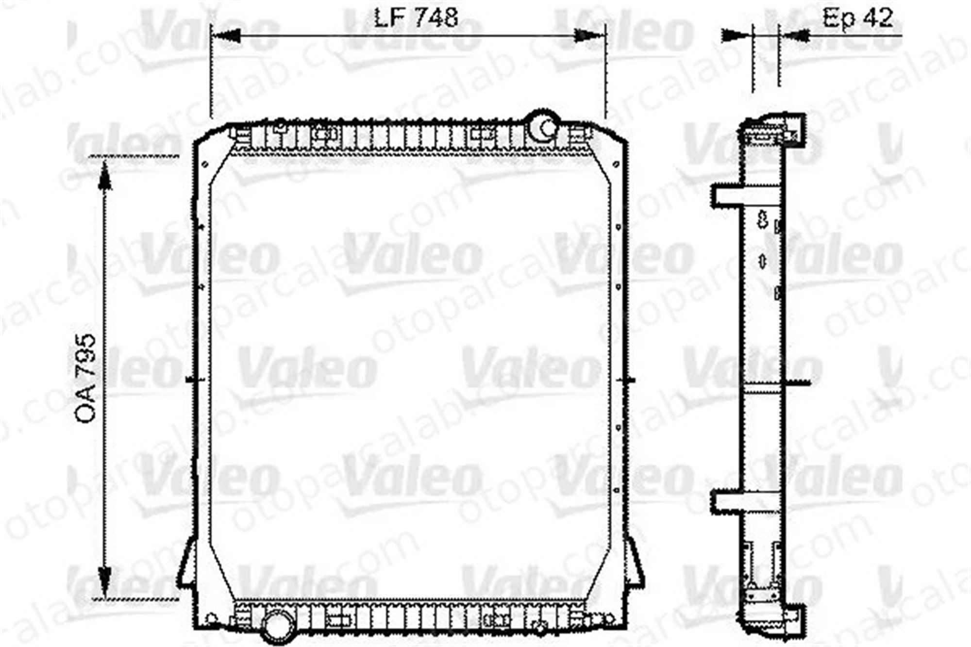 VALEO 733487 Su Radyatörü IVECO STRALIS II EUROCARGO V 99463230