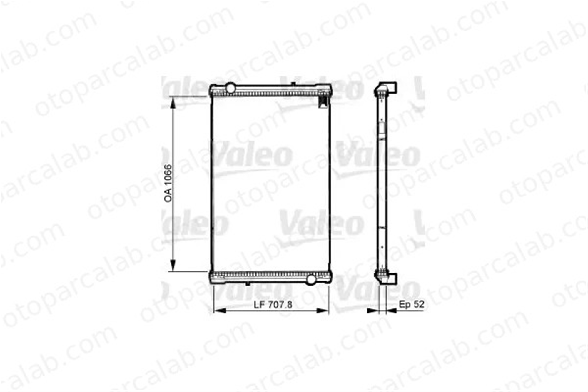 VALEO 733515 Su Radyatörü MERCEDES-BENZ AROCS ACTROS MP4 / MP5 25010601 5010601