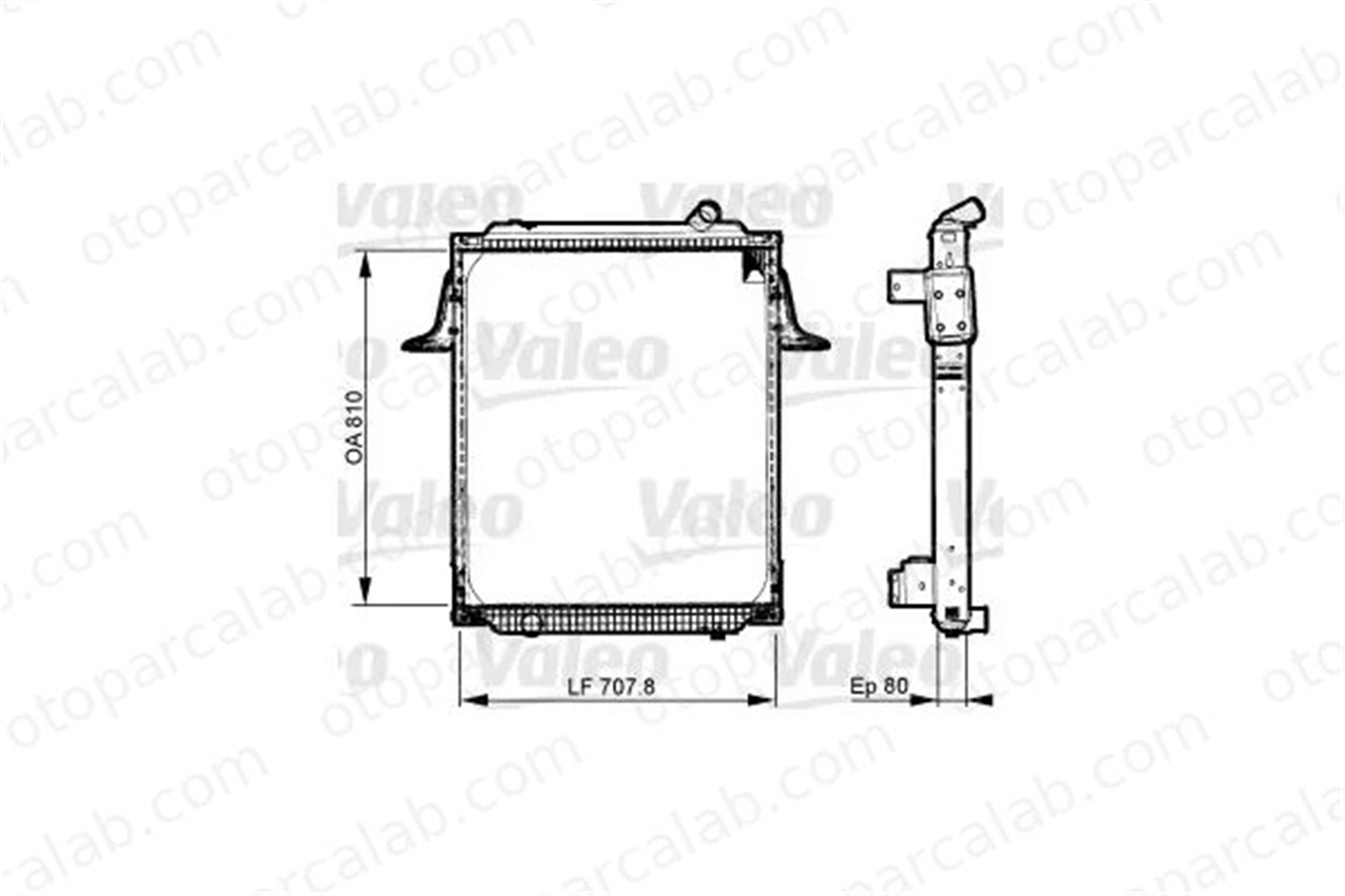 VALEO 733535 Su Radyatörü RENAULT TRUCKS MIDLINER PREMIUM 2 5001858494 5001858495