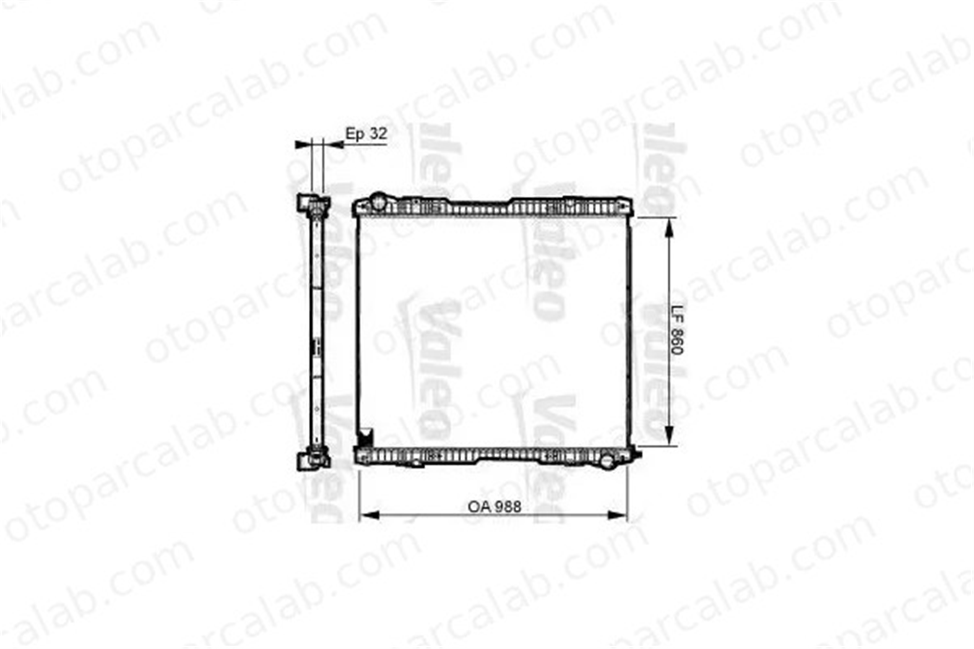 VALEO 733539 Su Radyatörü SCANIA R II P II 1527653 570485