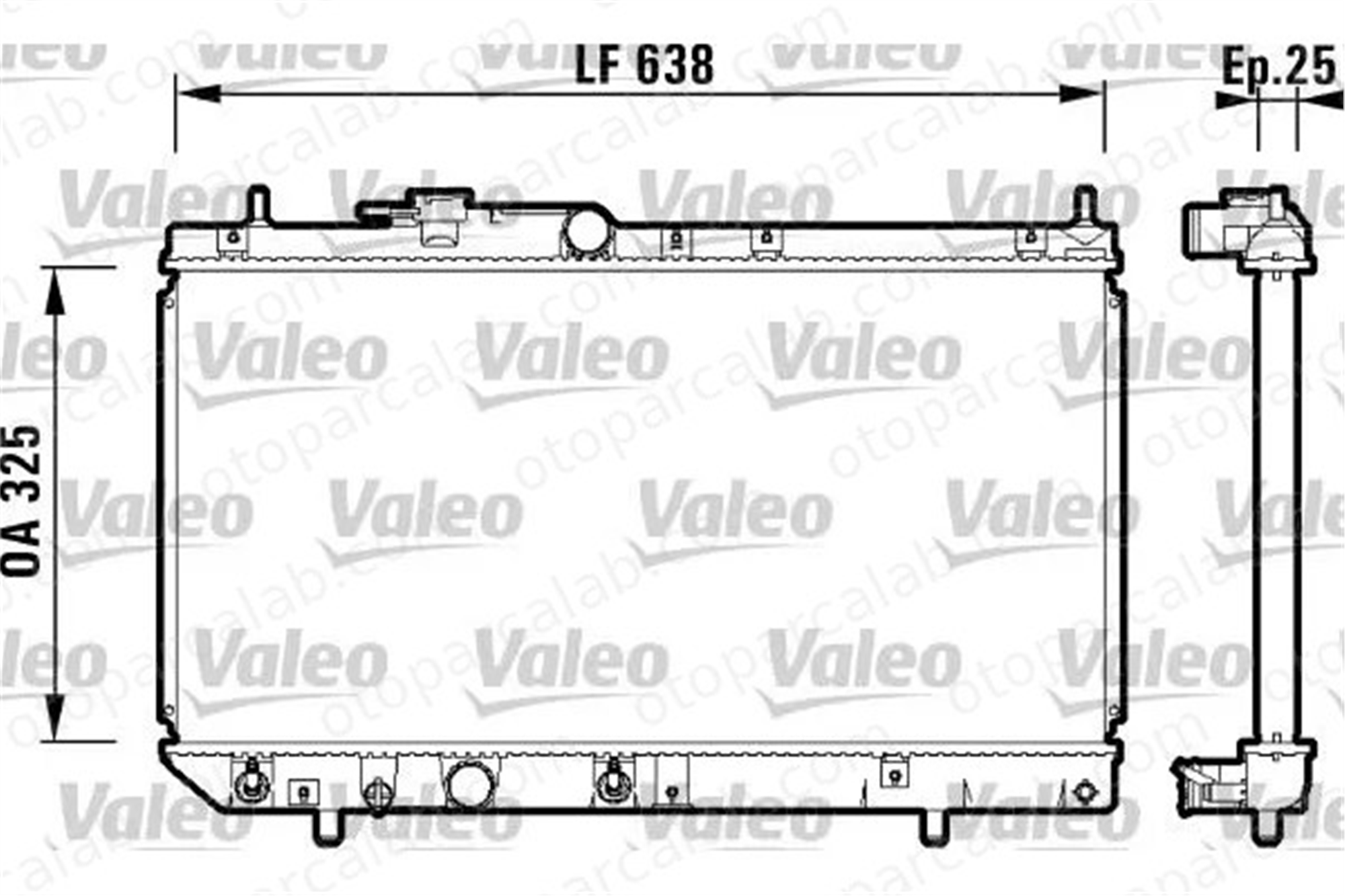 VALEO 734103 Su Radyatörü DAIHATSU APPLAUSE I Hatchback APPLAUSE II Hatchback 1640087143000 1640087F33000