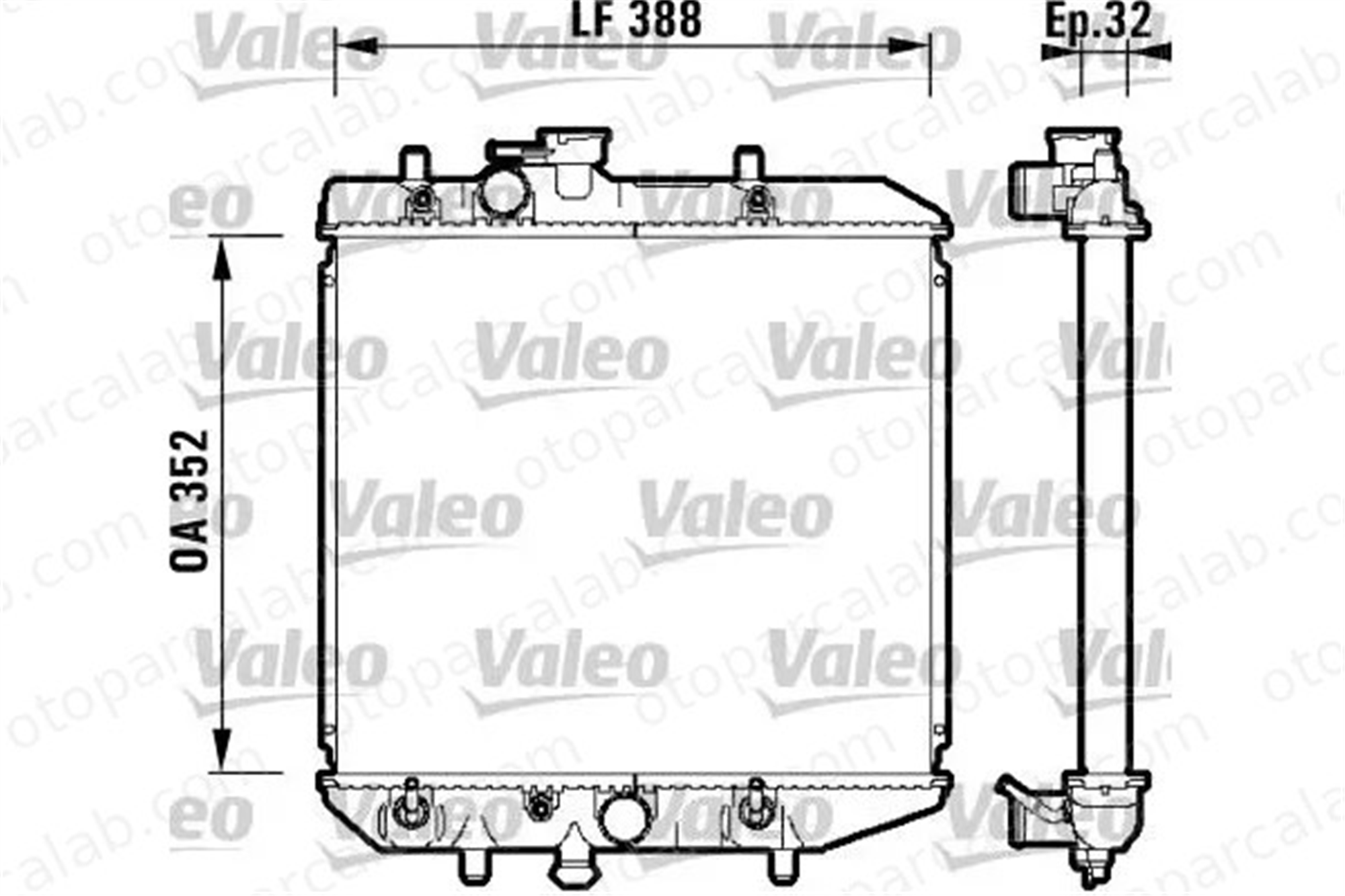 VALEO 734104 Su Radyatörü DAIHATSU CHARADE III CHARADE III Sedan 1640087F12000