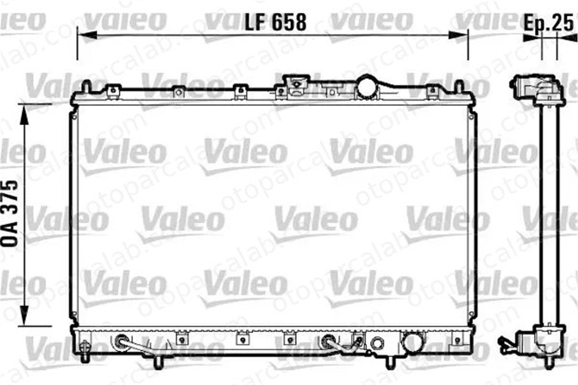 VALEO 734127 Su Radyatörü PROTON PERSONA 400 PERSONA 400 Hatchback MB660568 MB660569