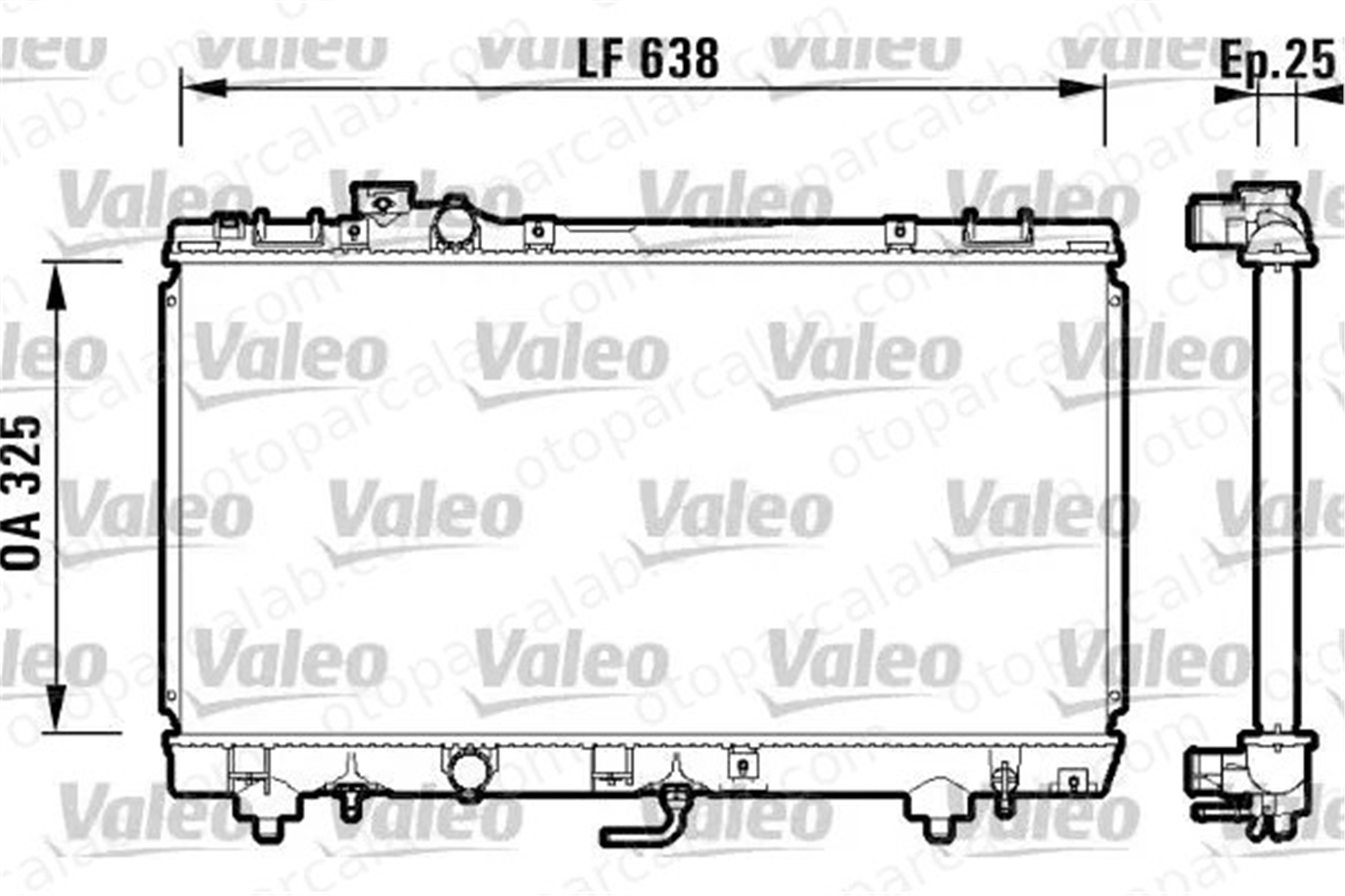 VALEO 734176 Su Radyatörü TOYOTA PASEO Cabrio PASEO Coupe 1640011690 1640011830