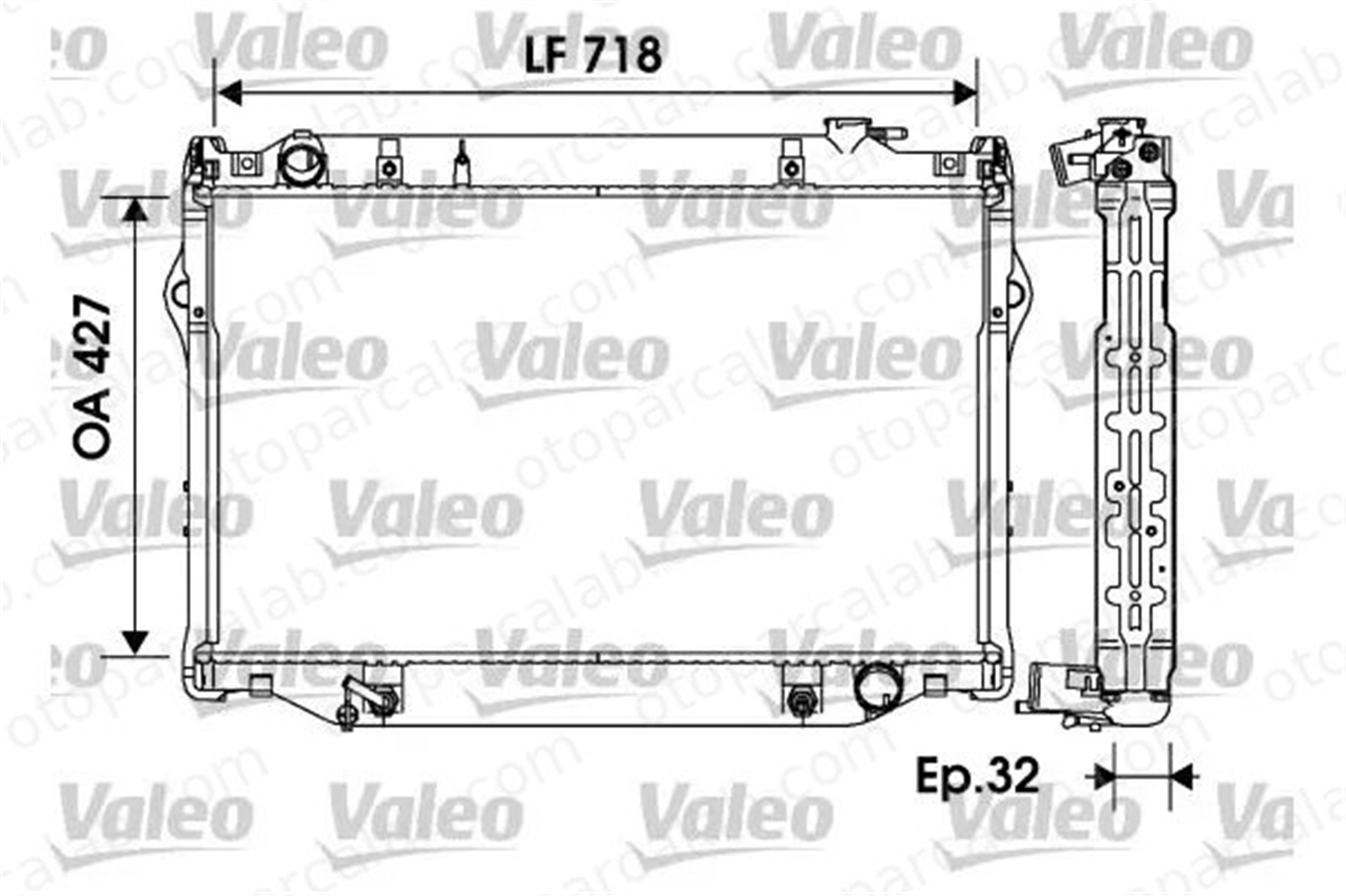 VALEO 734185 Su Radyatörü TOYOTA LAND CRUISER 80 5Q0121251EL 1640066040