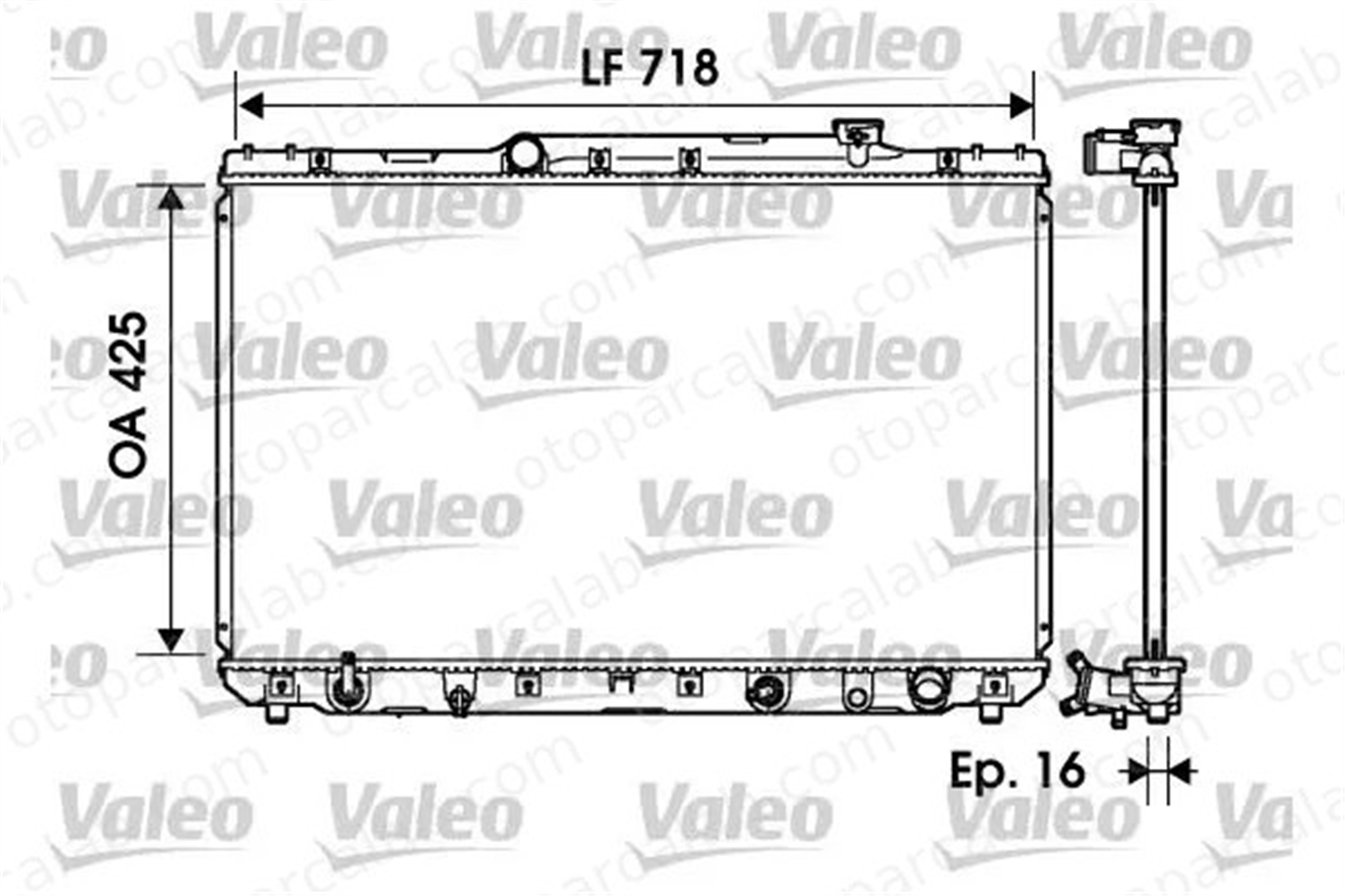 VALEO 734193 Su Radyatörü TOYOTA CAMRY Station wagon 1640003061