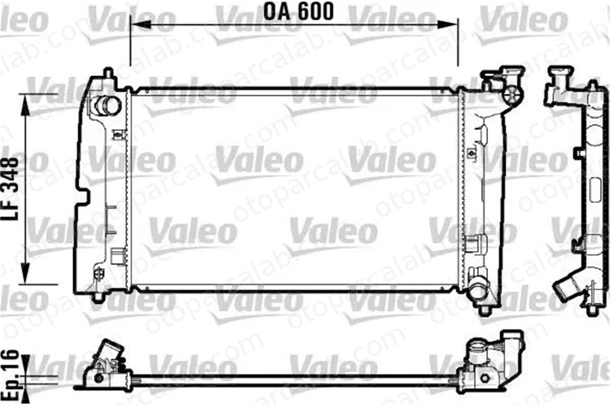 VALEO 734199 Su Radyatörü TOYOTA COROLLA COROLLA Verso 51965899 52009105