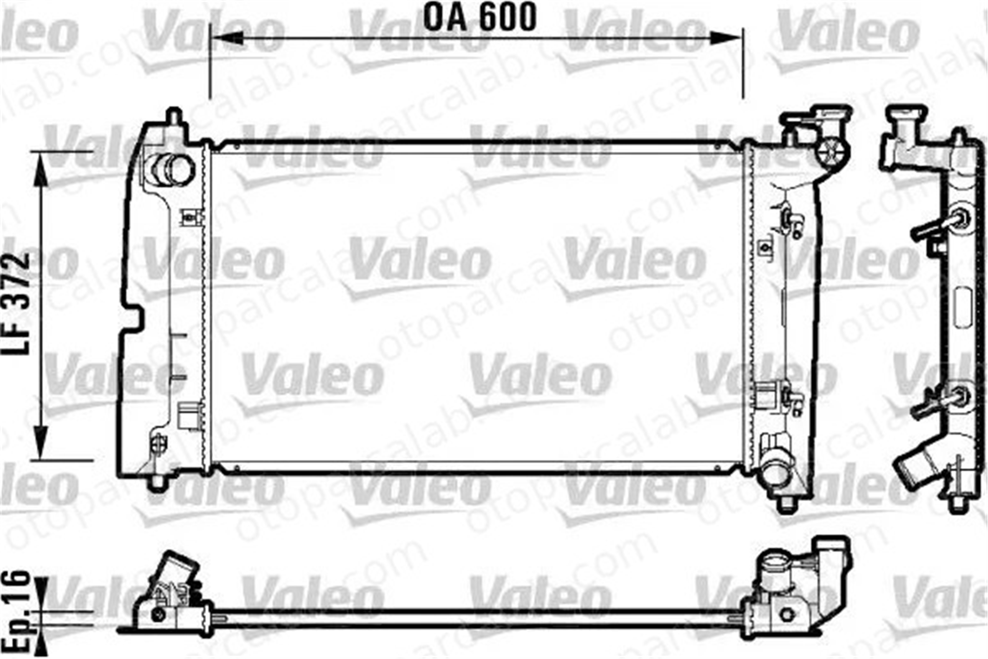 VALEO 734200 Su Radyatörü TOYOTA COROLLA Sedan COROLLA Station wagon 1640027040 1640021180