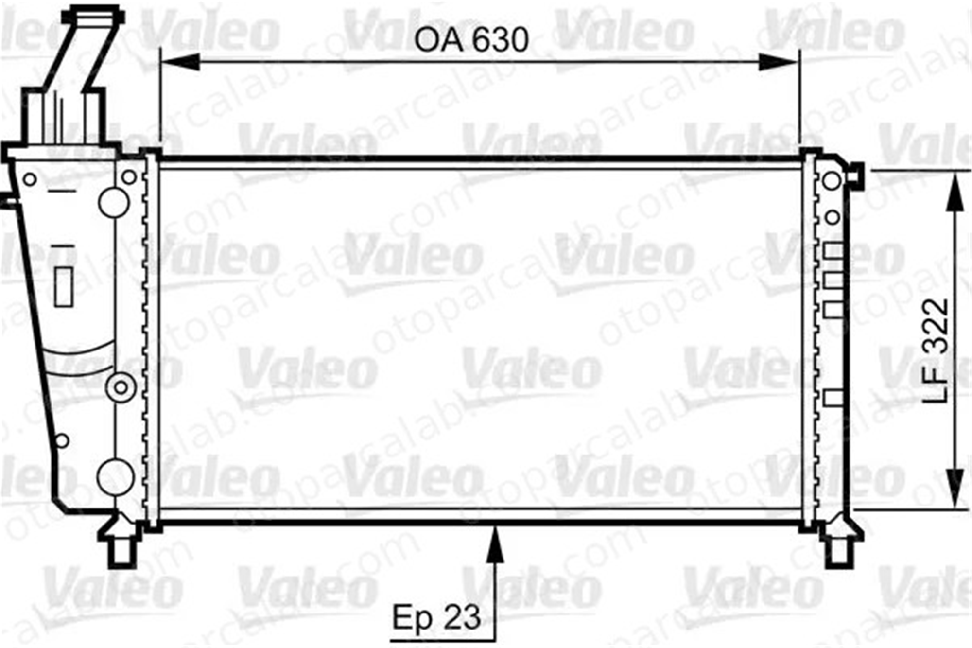 VALEO 734221 Su Radyatörü FIAT PUNTO Cabrio LANCIA Y 46527489