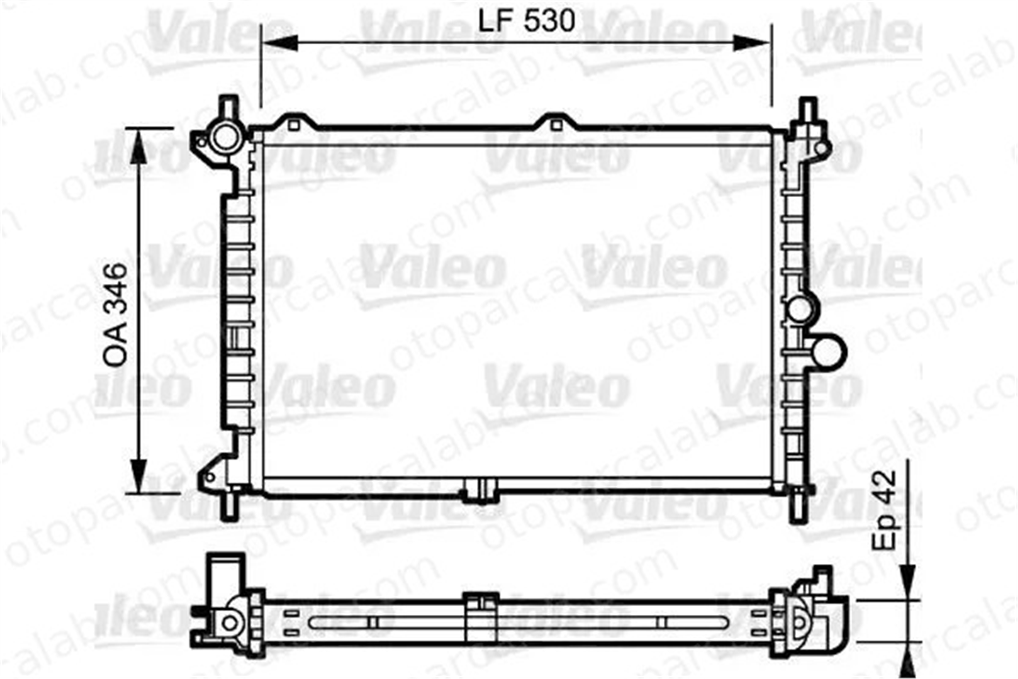 VALEO 734242 Su Radyatörü OPEL ASTRA F Kombi van 1300166 90541496