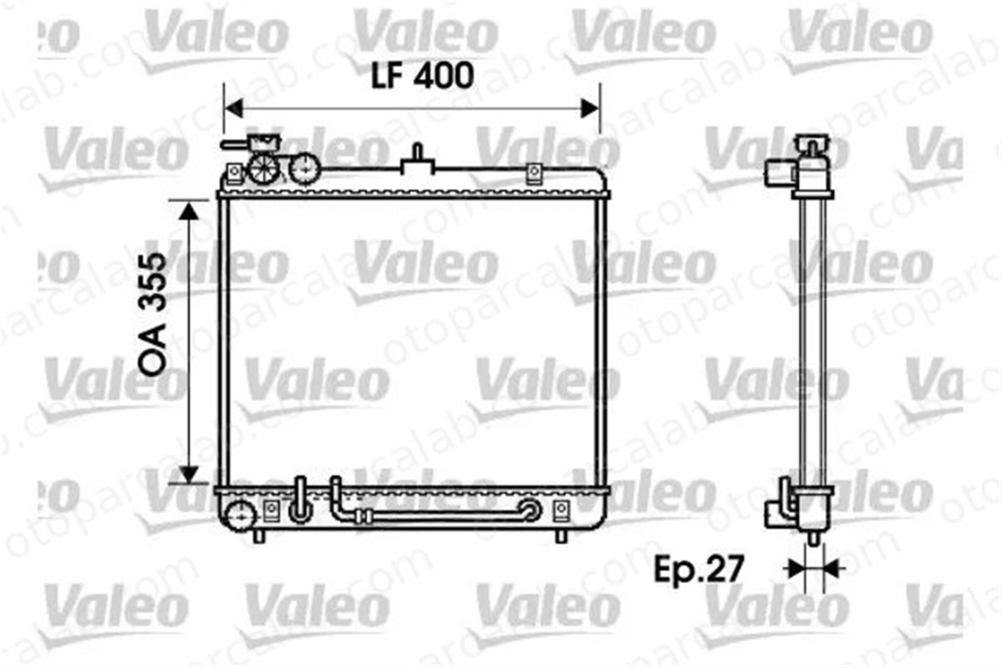 VALEO 734254 Su Radyatörü HYUNDAI ATOS 2531002150 25310