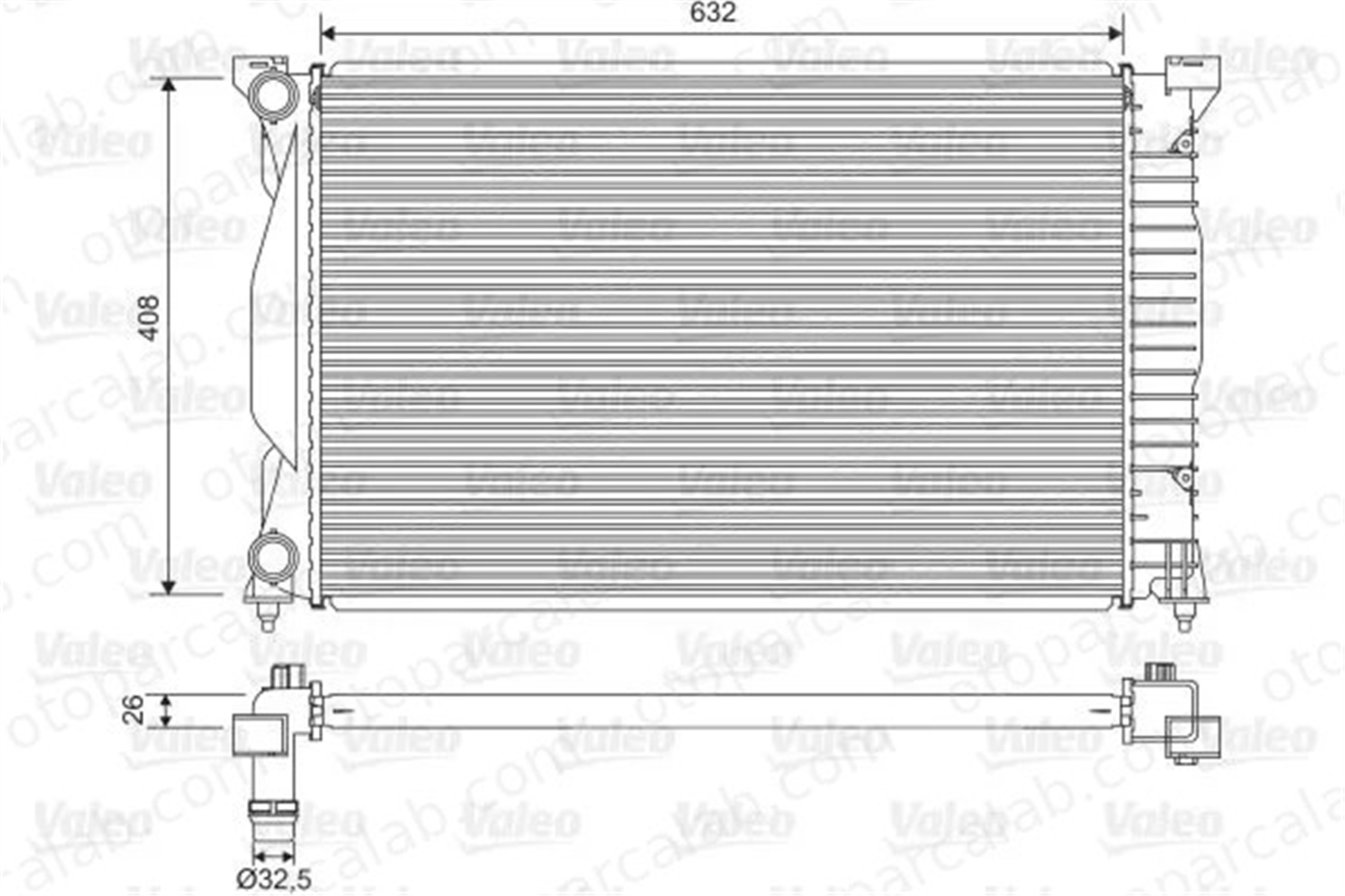 VALEO 734269 Su Radyatörü AUDI A4 B7 Avant A4 B6 8E0121251 8E0121251AQ