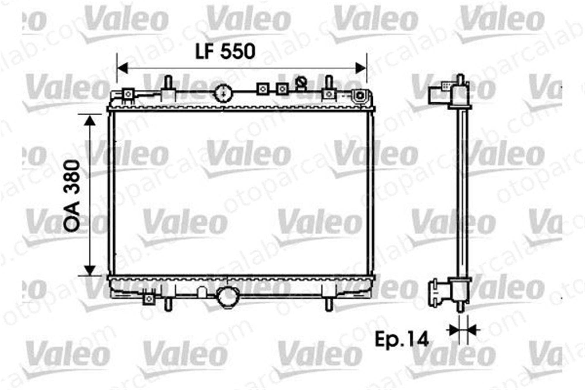 VALEO 734278 Su Radyatörü PEUGEOT 406 406 Break 133068 133095