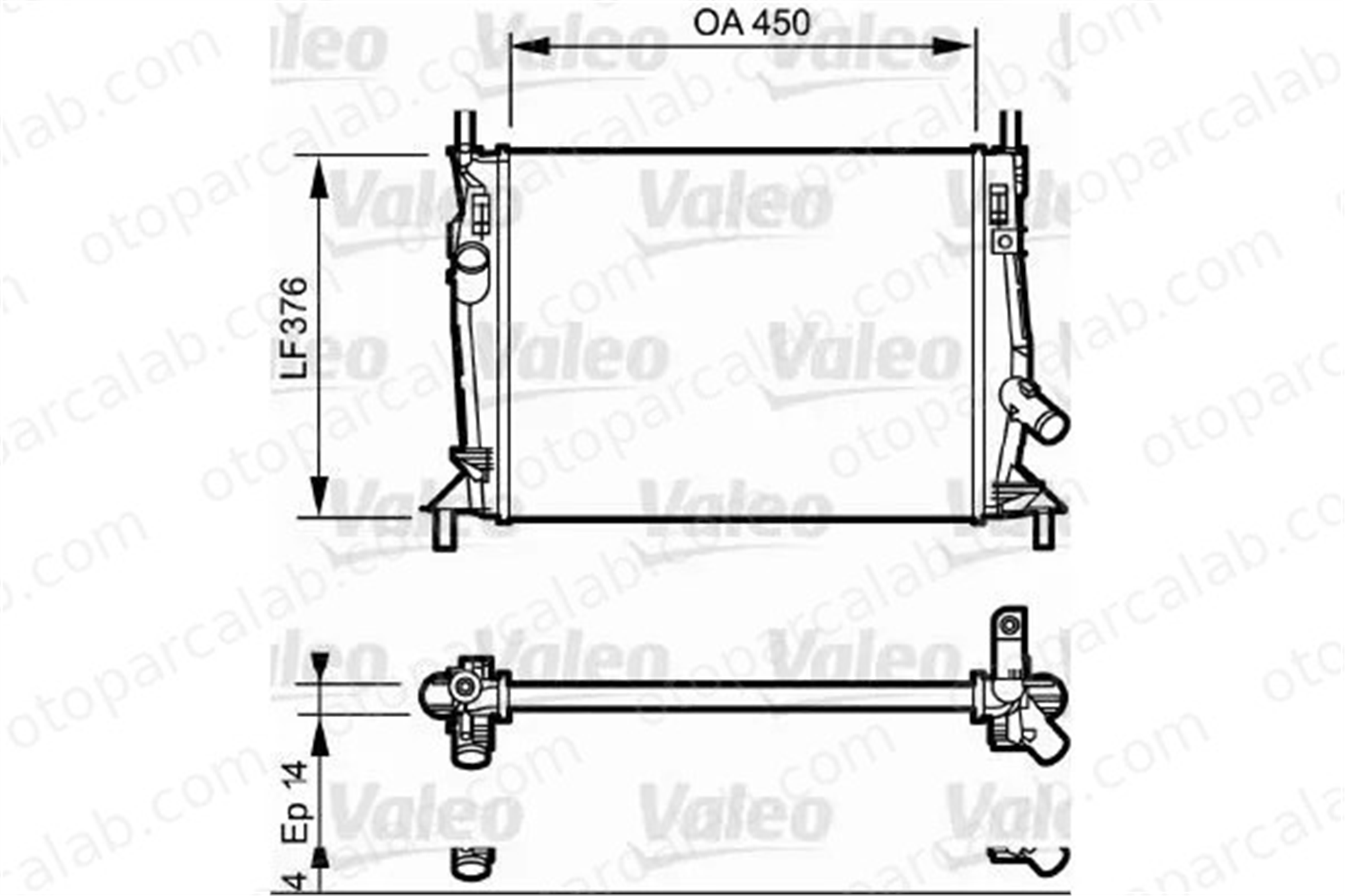 VALEO 734319 Su Radyatörü FORD FOCUS II C-MAX 3M5H8005 PK3M5H