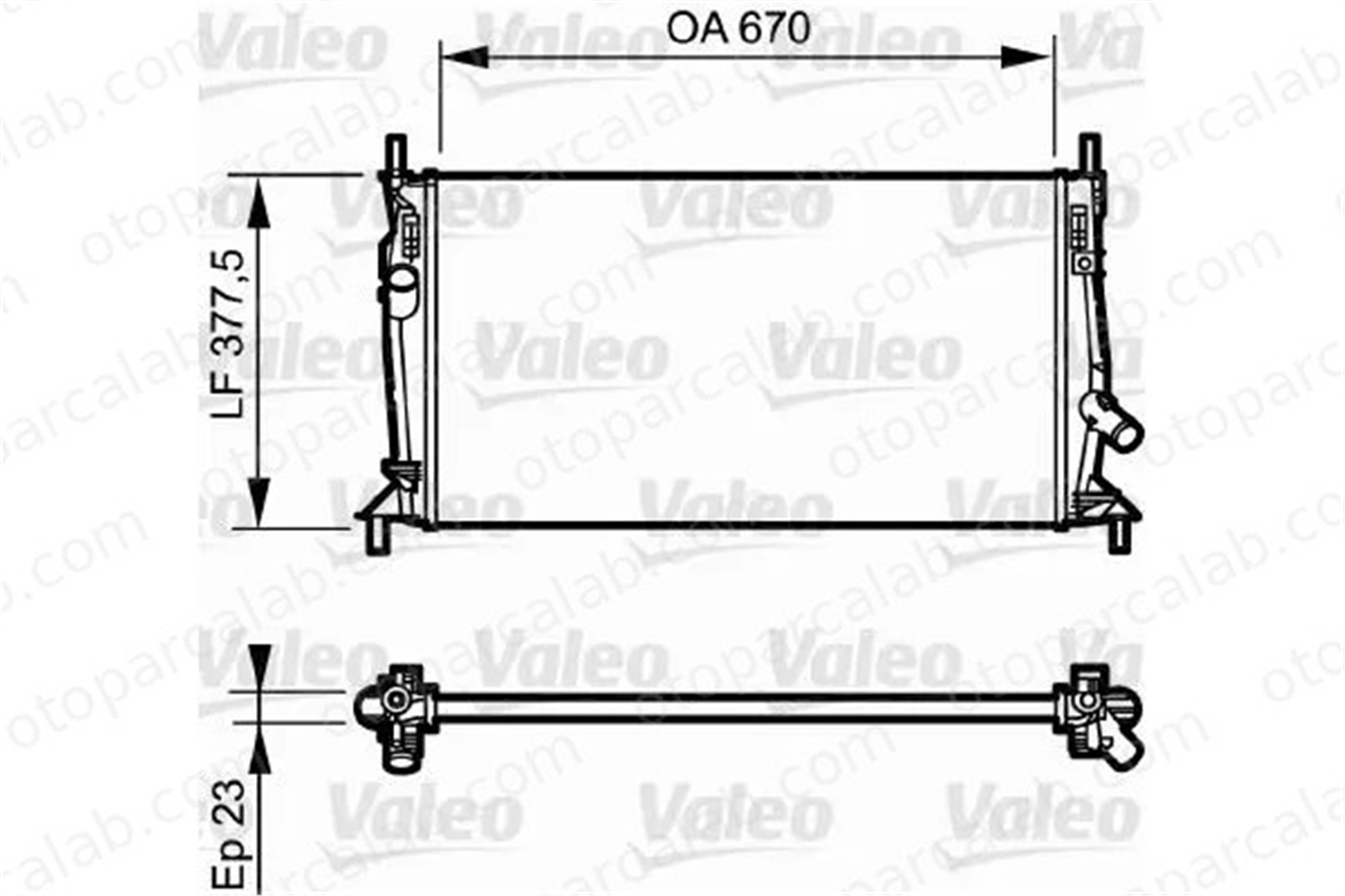 VALEO 734320 Su Radyatörü FORD FOCUS II C-MAX 51864284 55700447