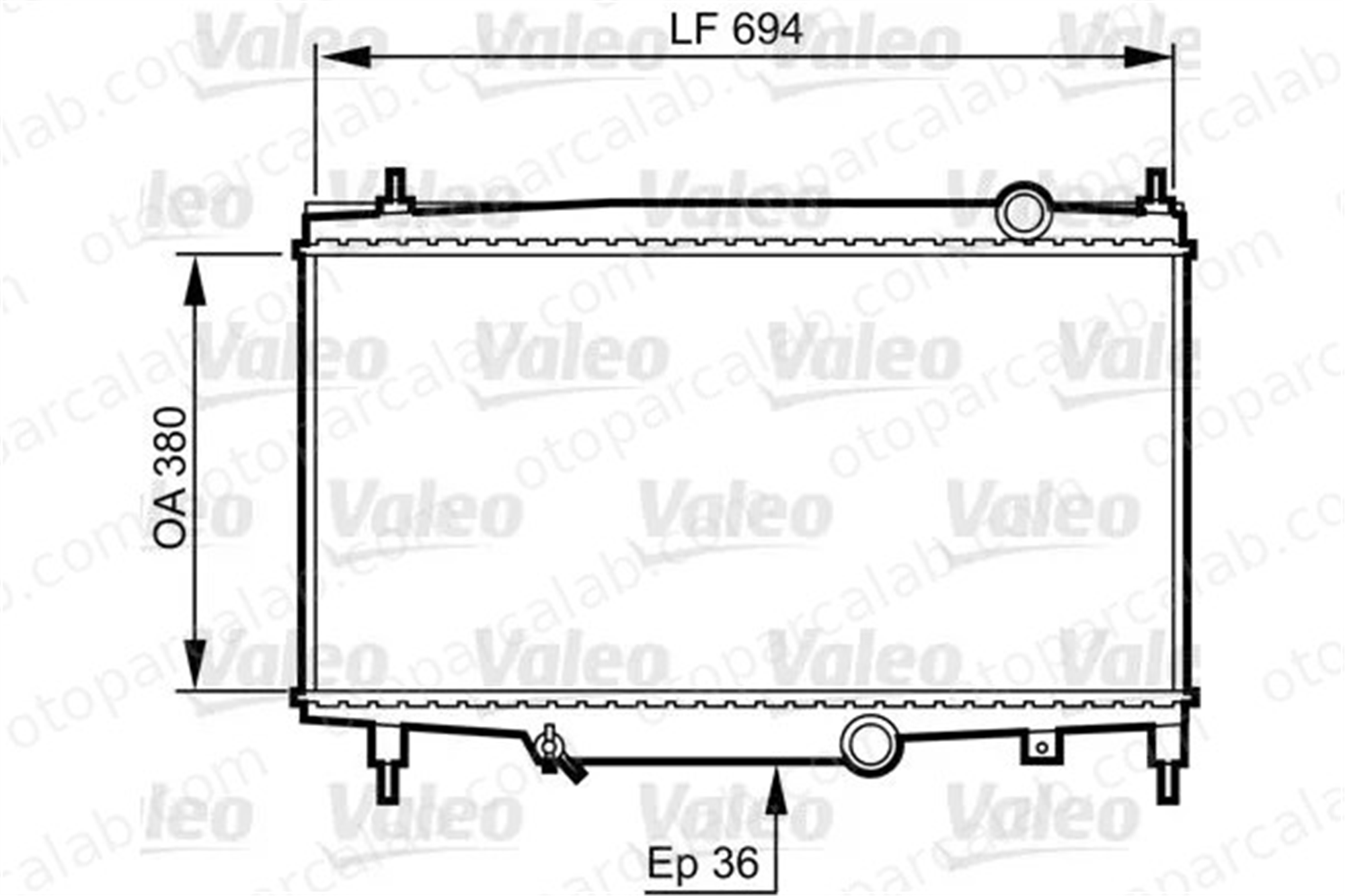 VALEO 734336 Su Radyatörü CITROËN C5 I Break C8 133080 1331LK