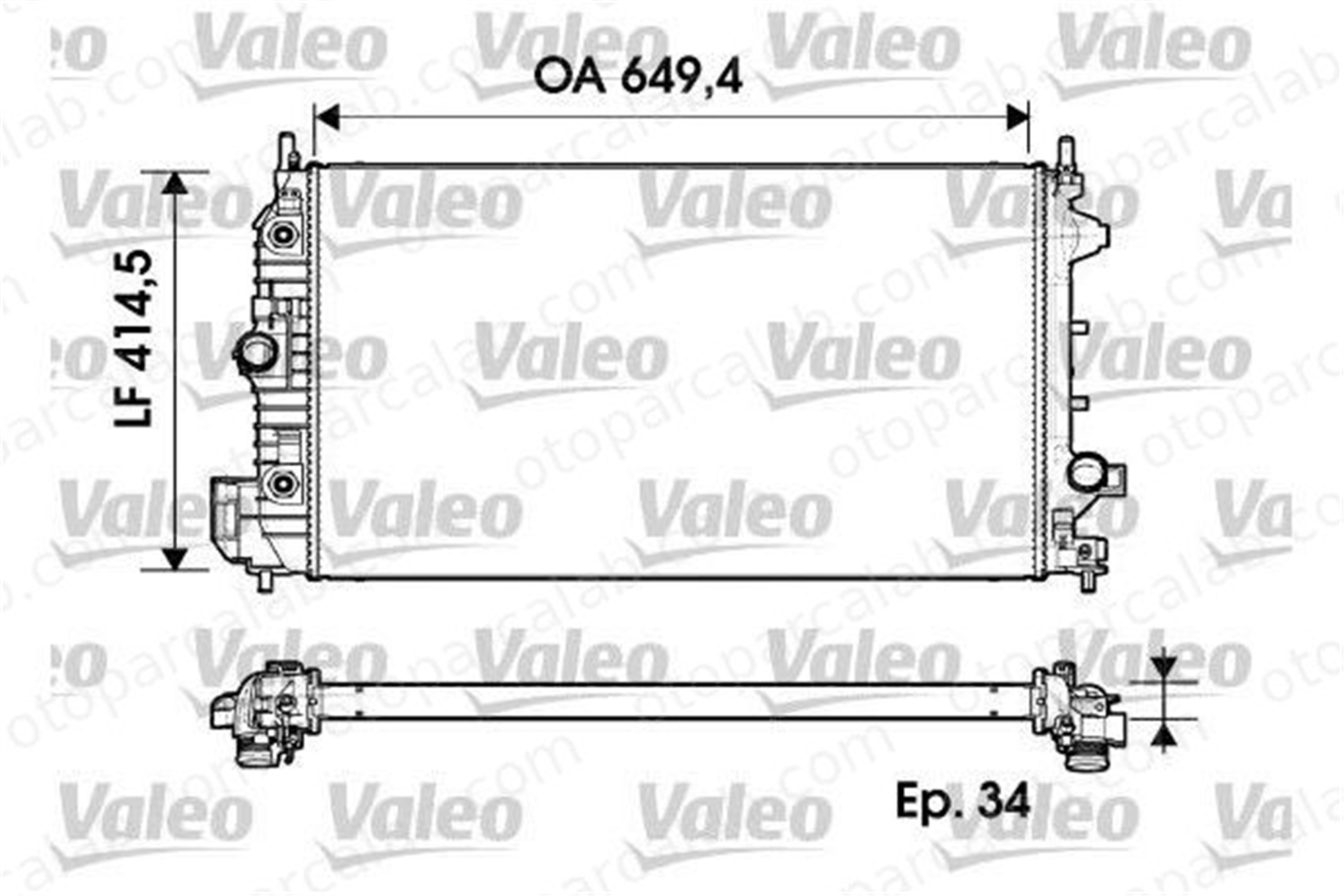 VALEO 734345 Su Radyatörü FIAT CROMA OPEL SIGNUM Hatchback 1300259 51770420