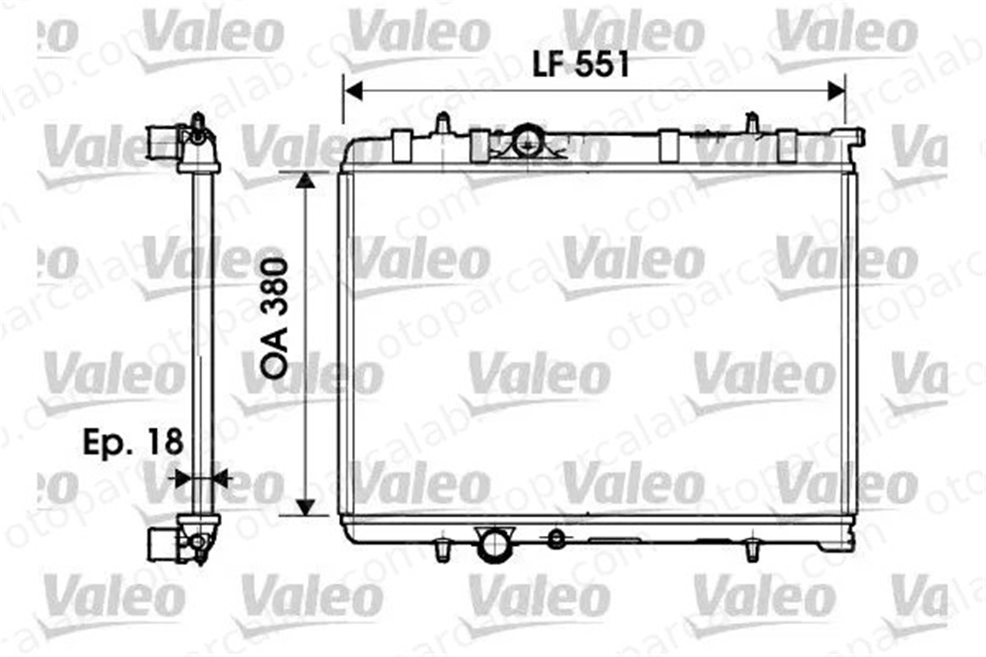 VALEO 734346 Su Radyatörü CITROËN C4 Coupe C4 I 4S6H8005DA 1330N5
