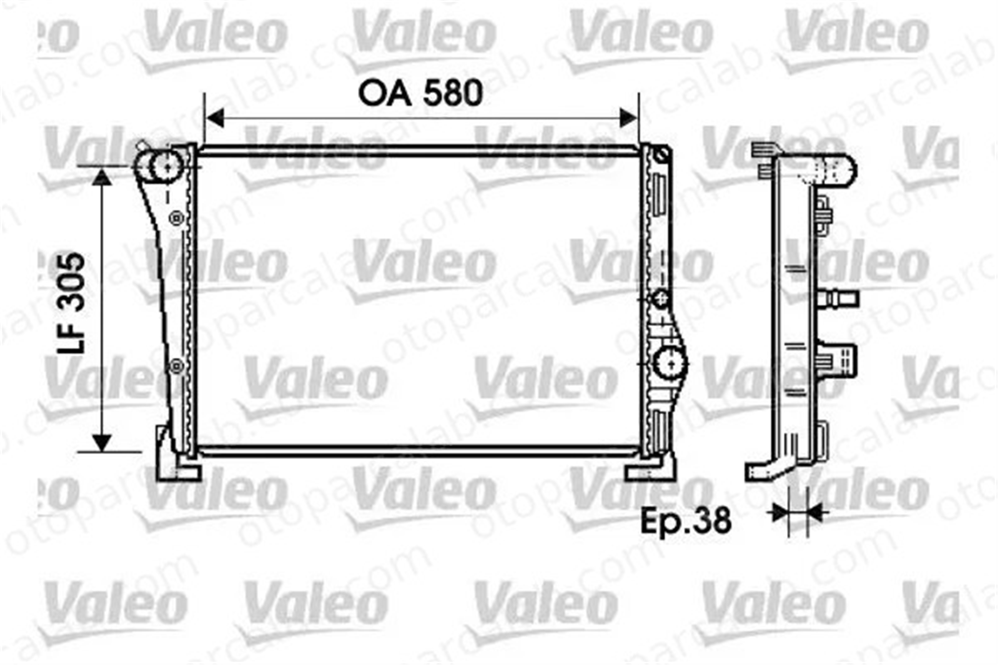 VALEO 734364 Su Radyatörü LANCIA YPSILON FIAT IDEA 46834067 51802109