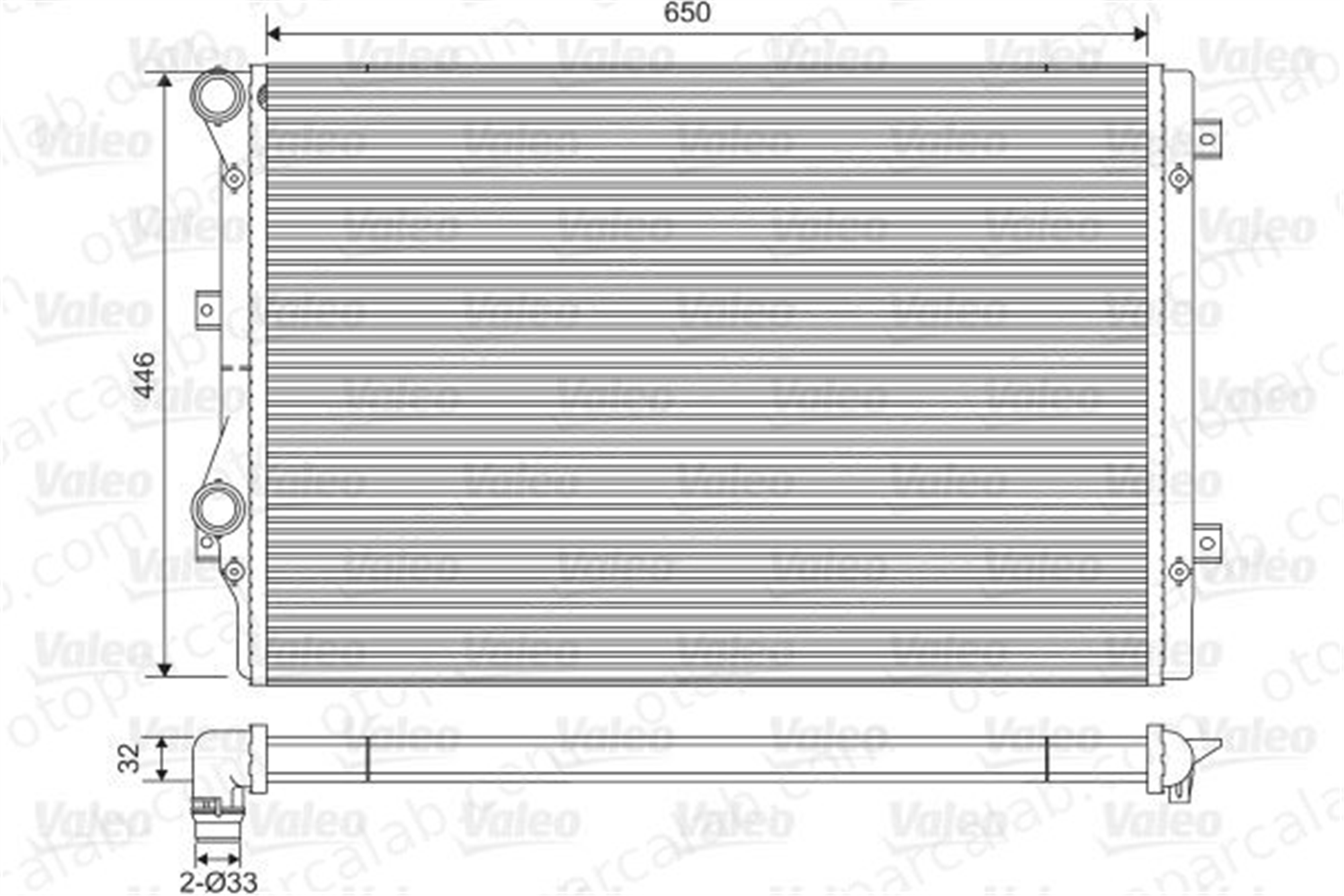 VALEO 734413 Su Radyatörü VW TOURAN SCIROCCO III 1K0121251L 5K0121251AA