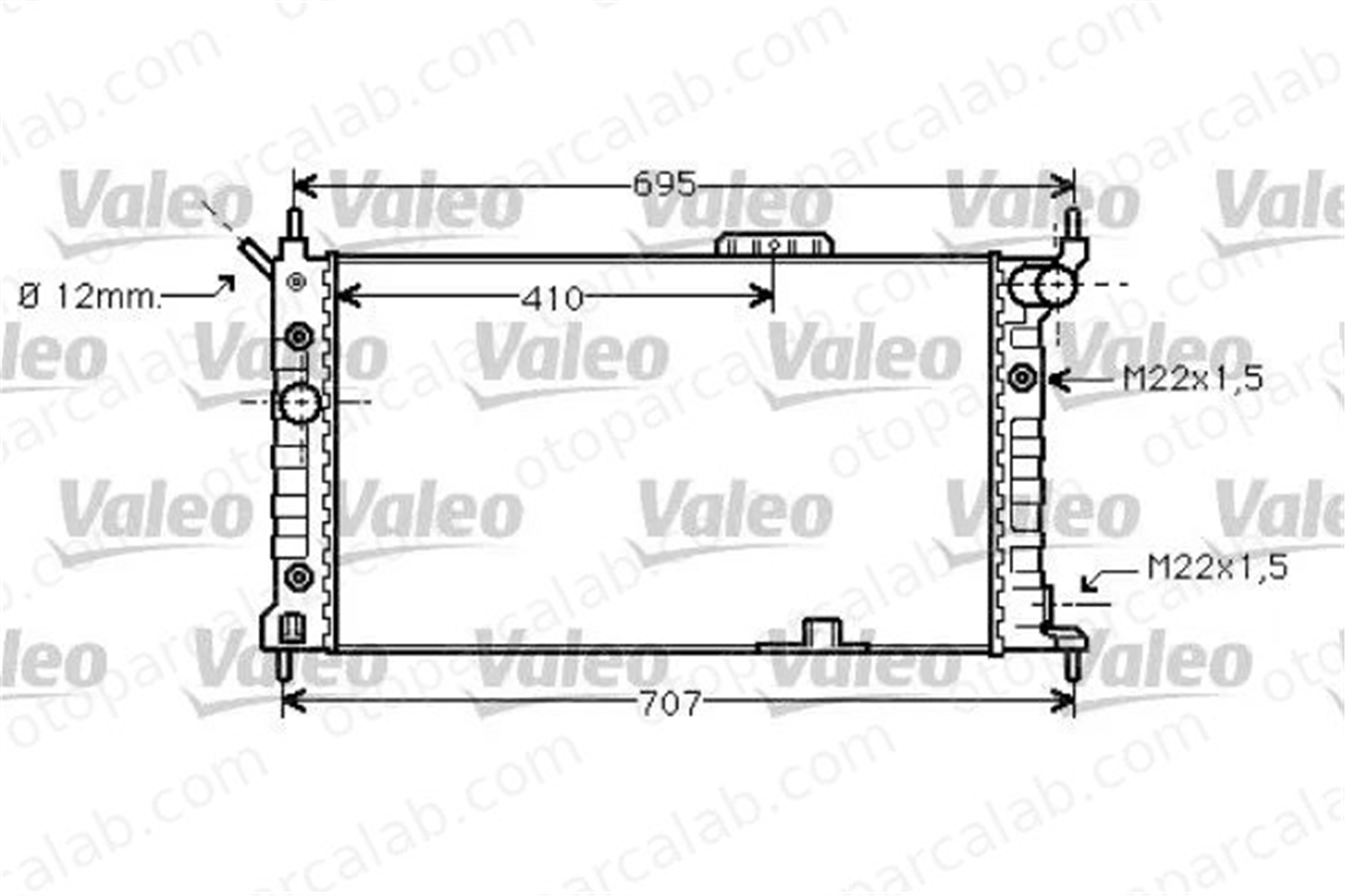 VALEO 734429 Su Radyatörü OPEL ASTRA F Station wagon ASTRA F 1300148 1300109