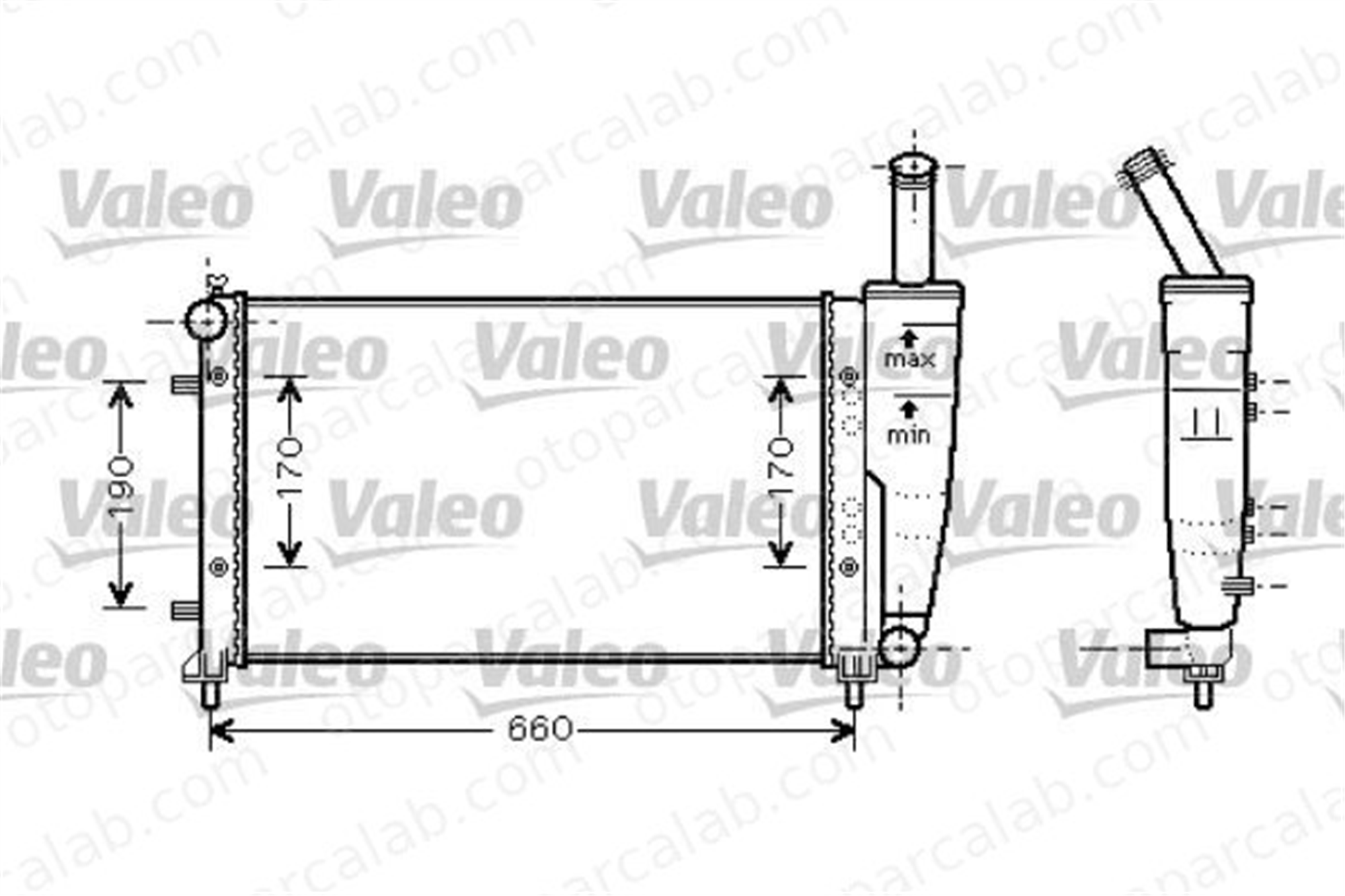 VALEO 734457 Su Radyatörü FIAT PUNTO IDEA 51724183 51734088