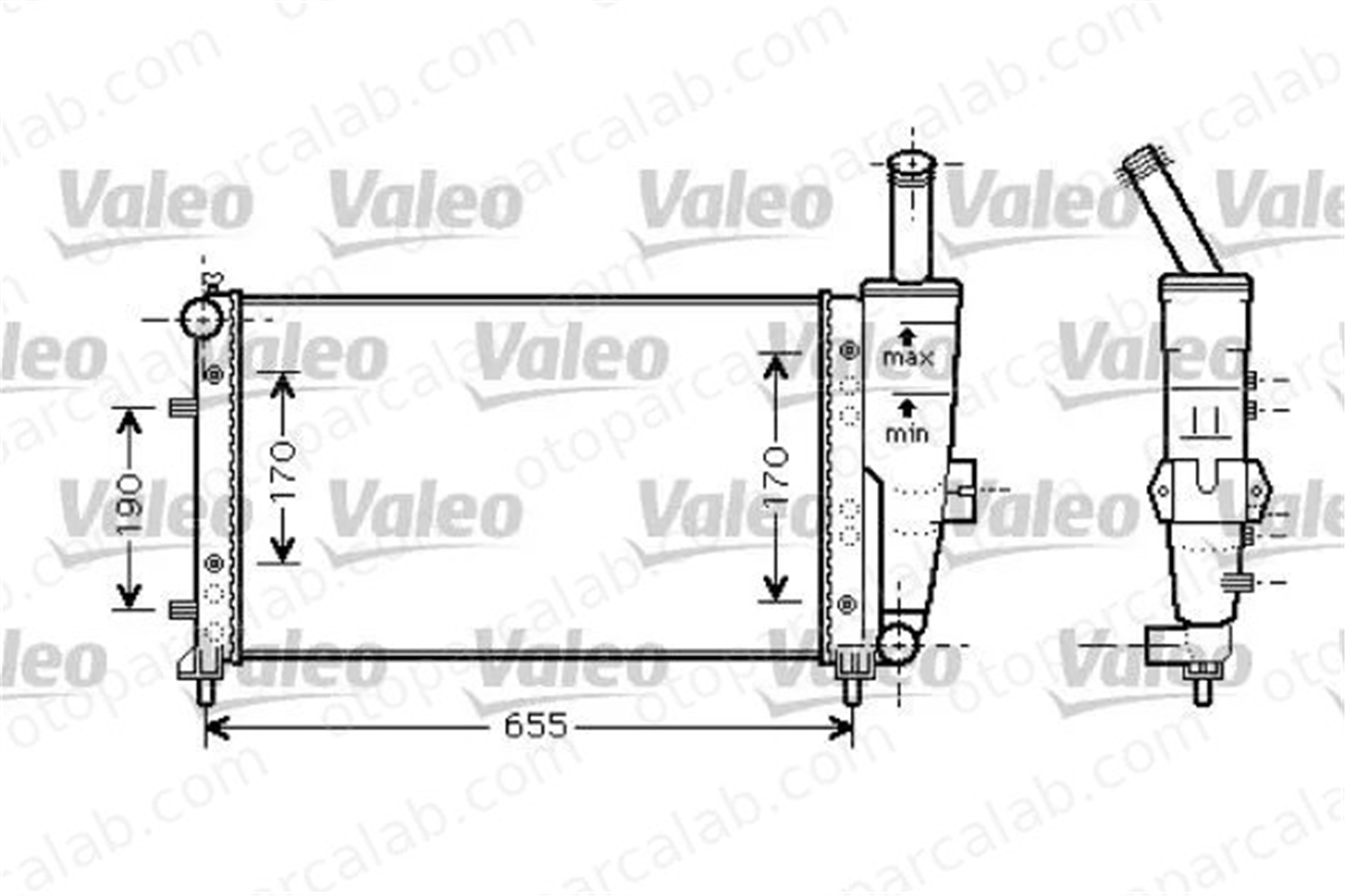 VALEO 734459 Su Radyatörü FIAT PUNTO PUNTO Kasa/eğik arka 51714679