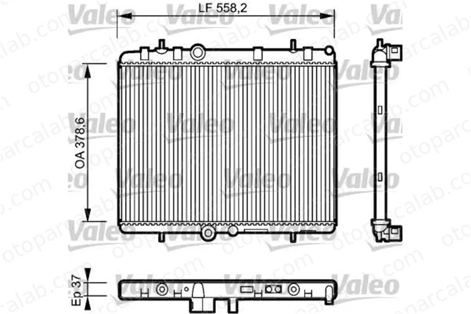 VALEO 734463 Su Radyatörü PEUGEOT 407 CITROËN C5 III Break 25310A5850 25310A5950