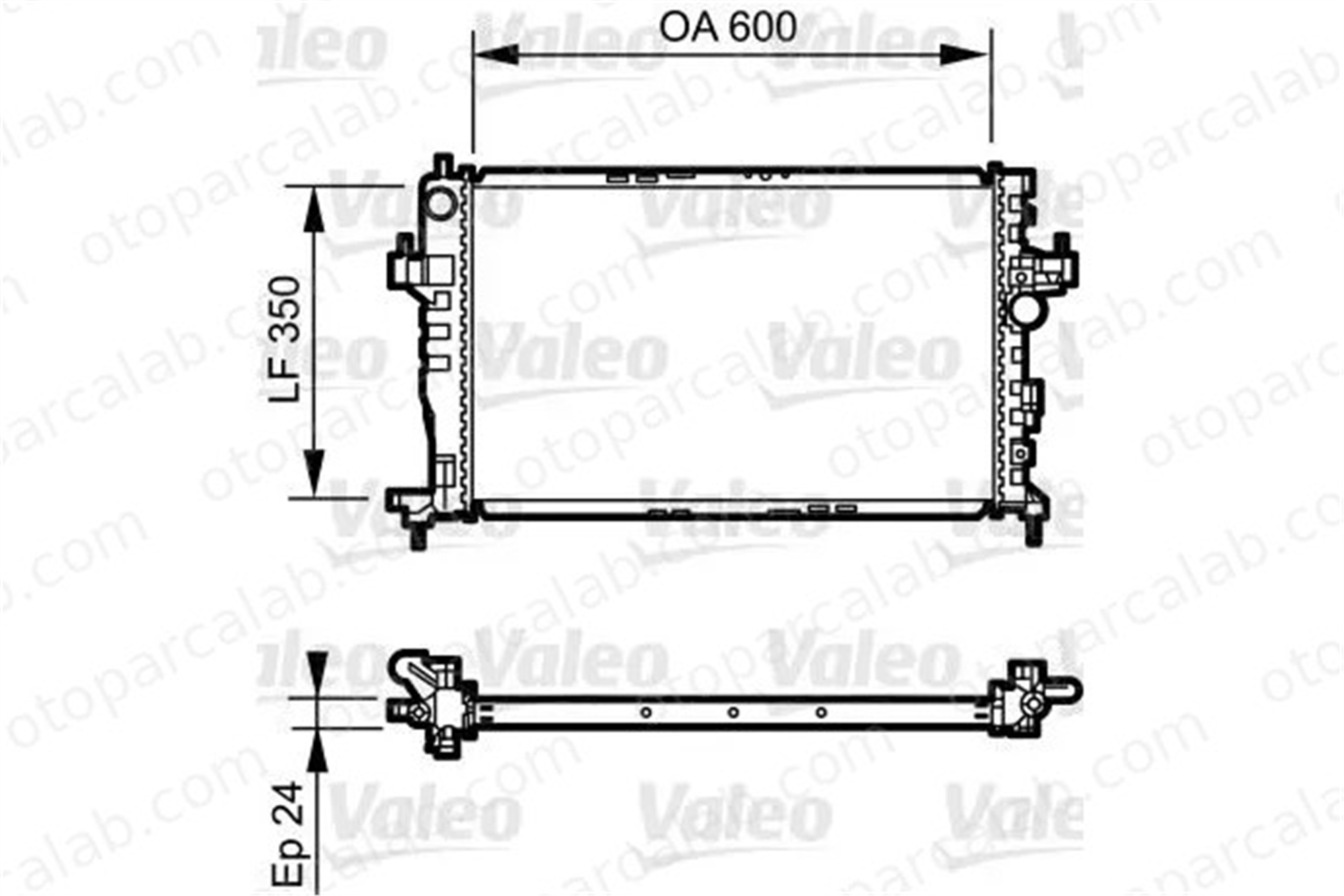 VALEO 734464 Su Radyatörü OPEL COMBO Kasa/büyük limuzin COMBO Tour 1300259 1300261