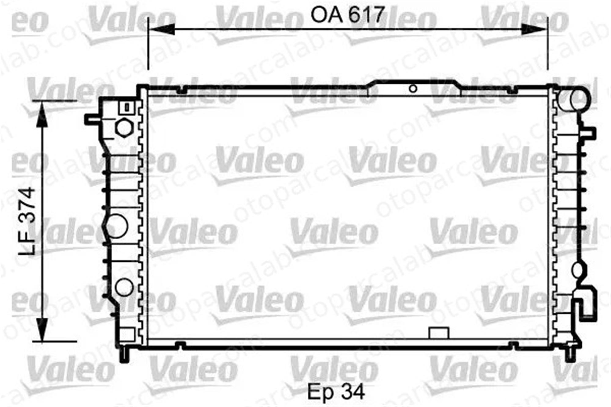 VALEO 734604 Su Radyatörü OPEL CALIBRA A VECTRA A 1300144 1300146