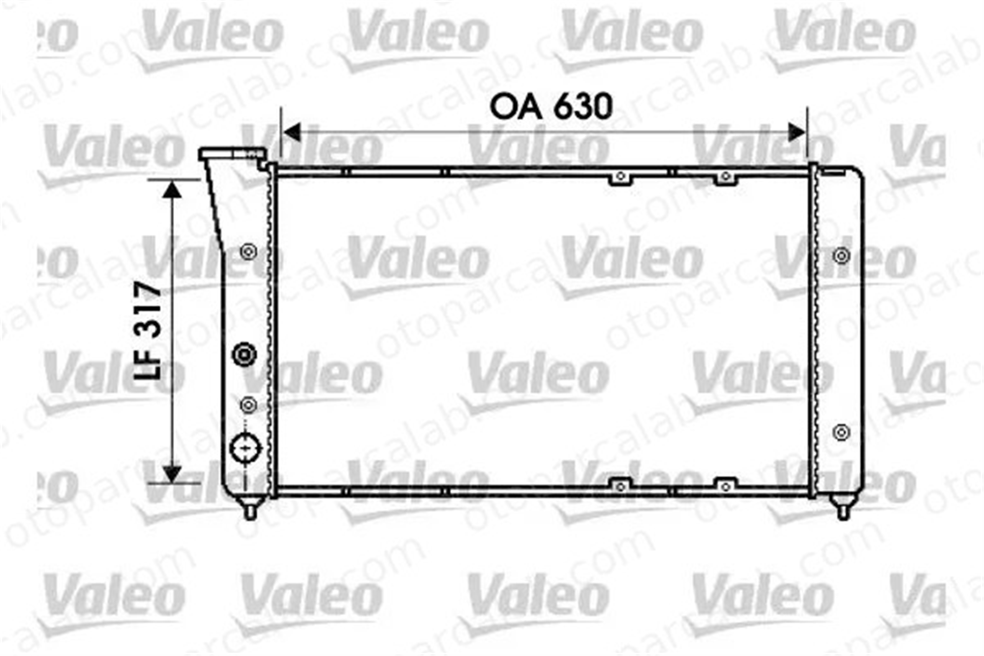 VALEO 734606 Su Radyatörü VW CORRADO GOLF II 535121251 535121251C