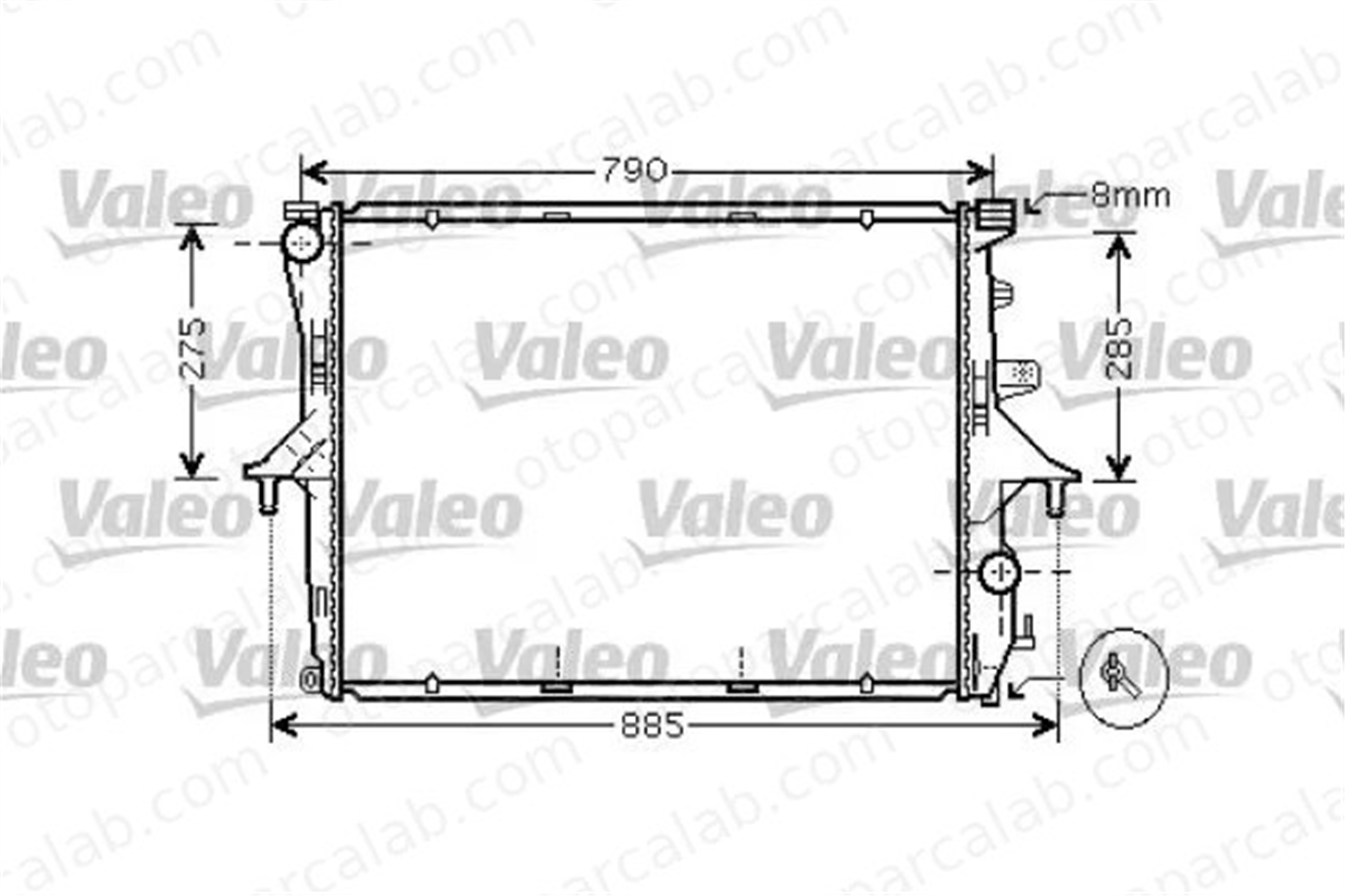 VALEO 734741 Su Radyatörü AUDI Q7 PORSCHE CAYENNE 7L6121253B 7L6121253A