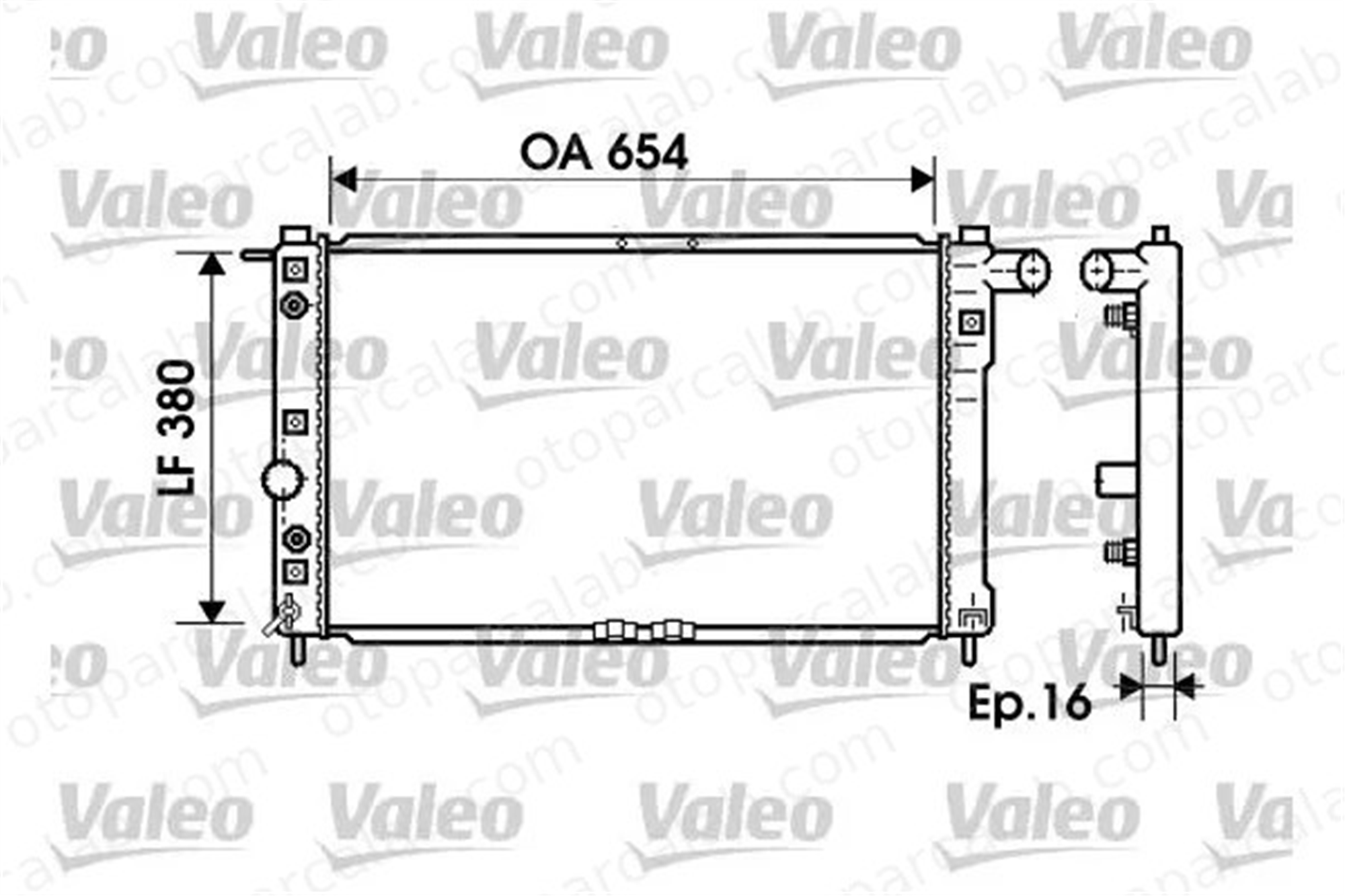 VALEO 734765 Su Radyatörü DAEWOO NUBIRA NUBIRA Sedan 96181369?á 96351931