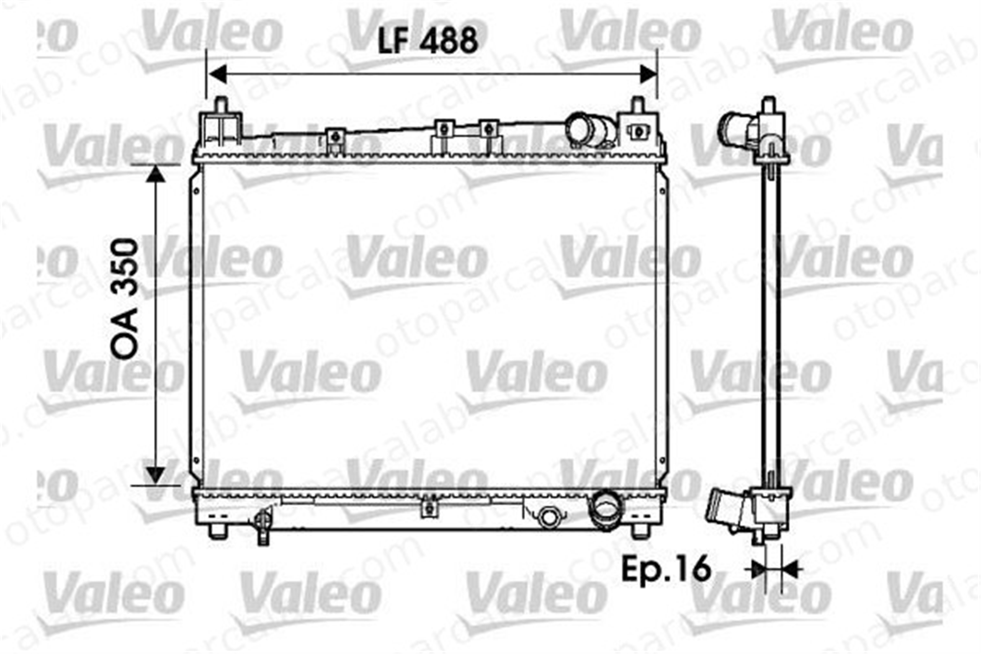 VALEO 734840 Su Radyatörü TOYOTA YARIS VERSO YARIS 1640021080 1640021060