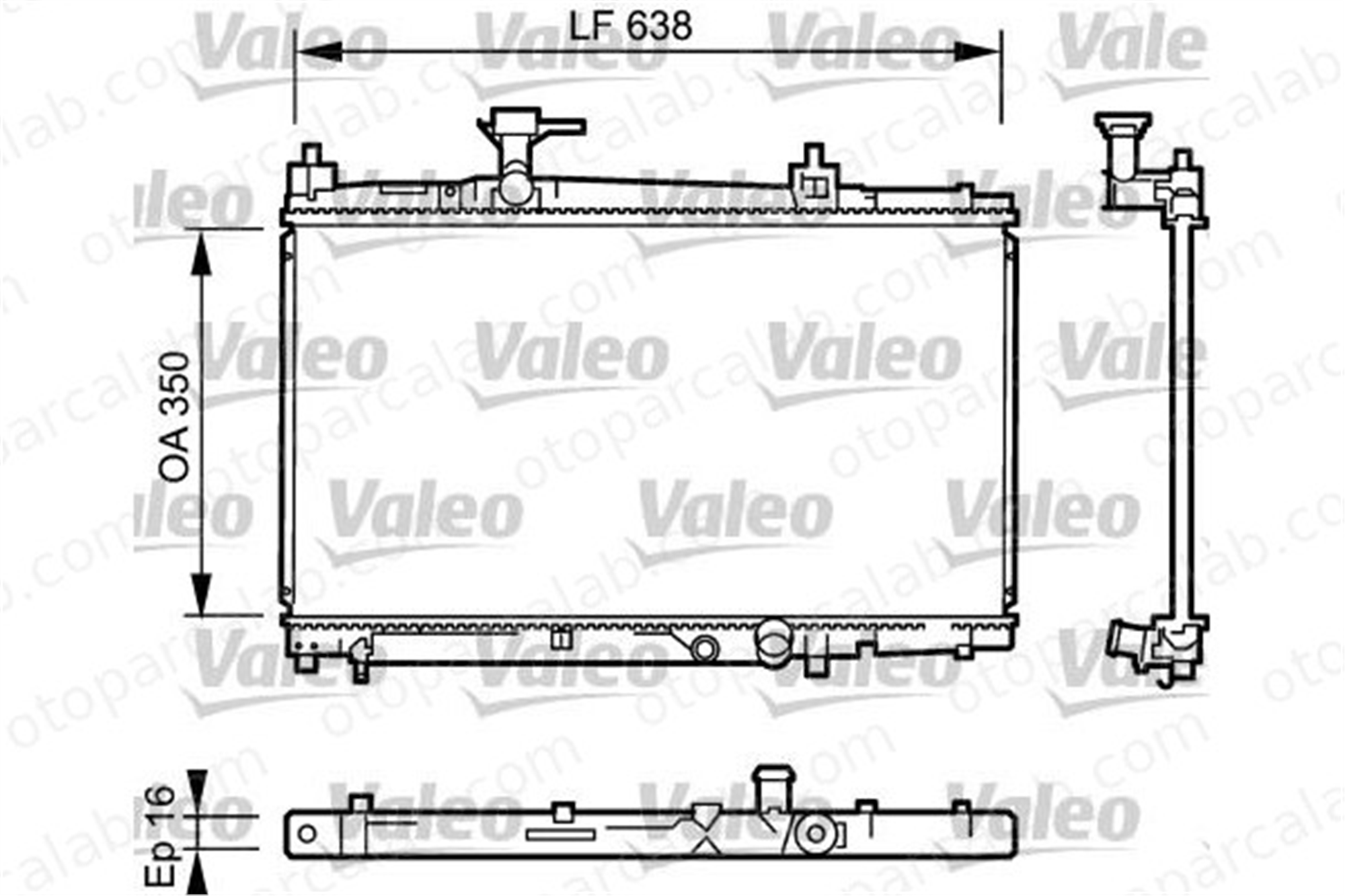 VALEO 734842 Su Radyatörü TOYOTA YARIS YARIS VERSO 1640033070