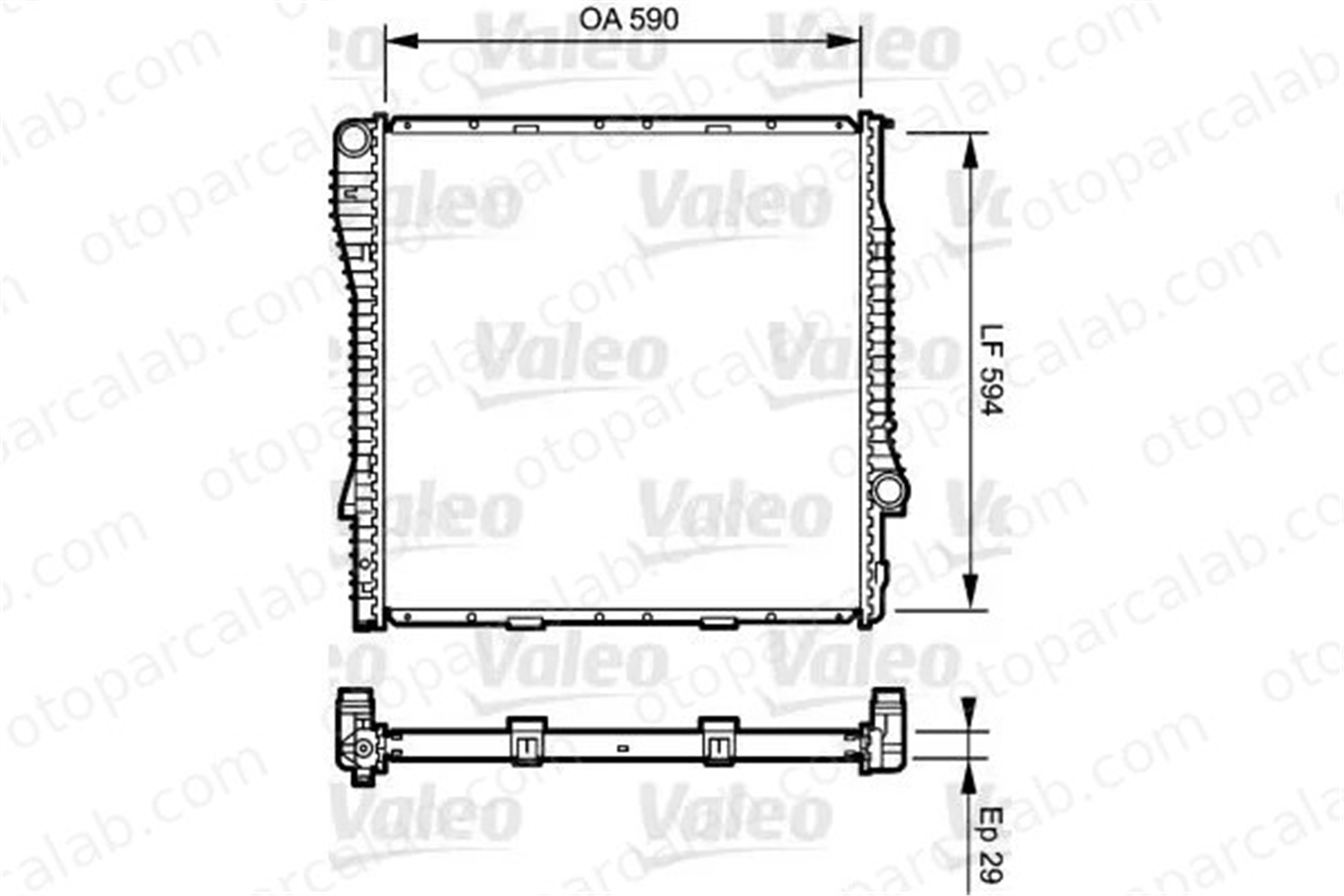 VALEO 734896 Su Radyatörü BMW X5 214107273R 1439102