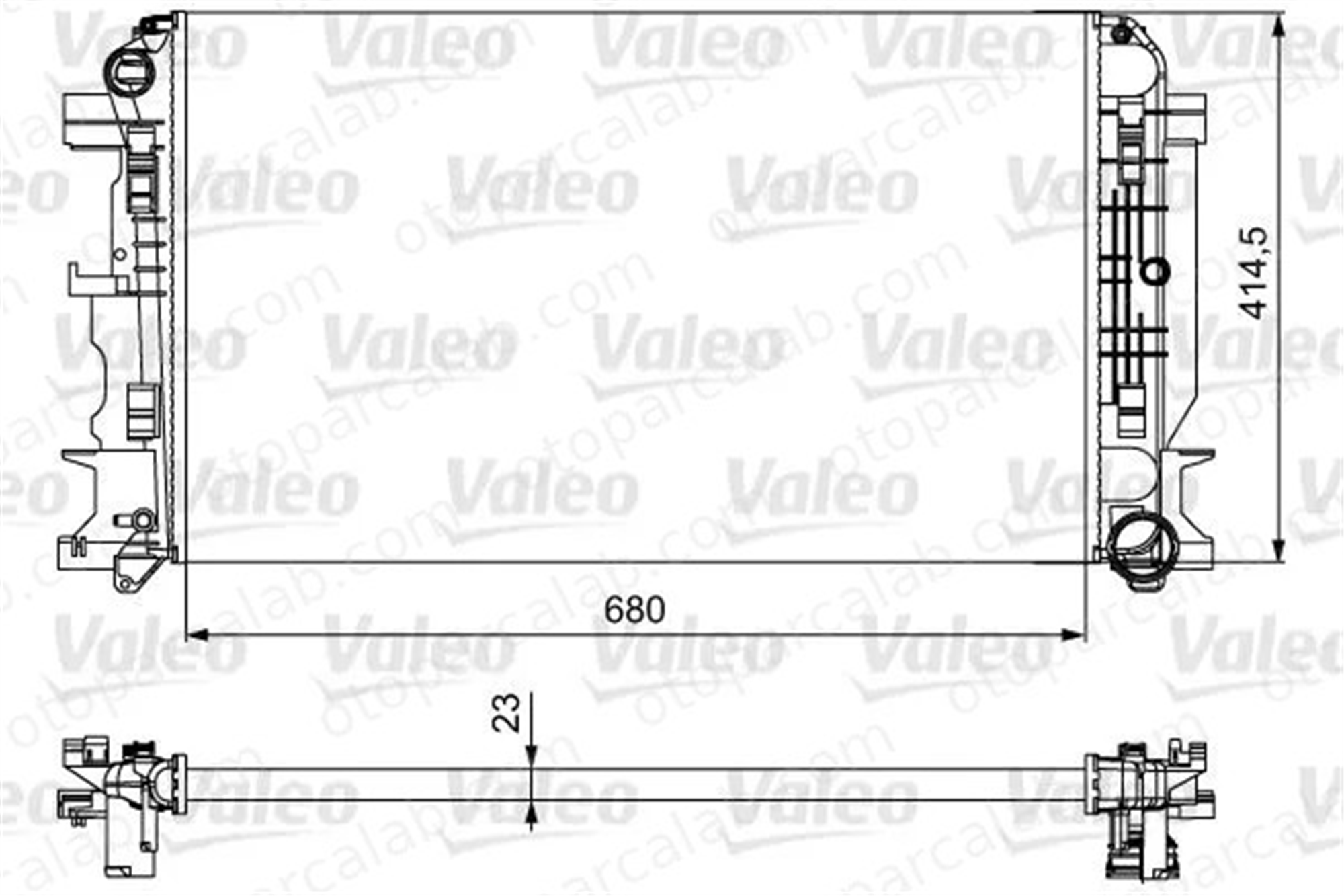 VALEO 734926 Su Radyatörü MERCEDES-BENZ SPRINTER 3,5-t Panelvan/Van SPRINTER 3,5-t Platform şasi A9065000002