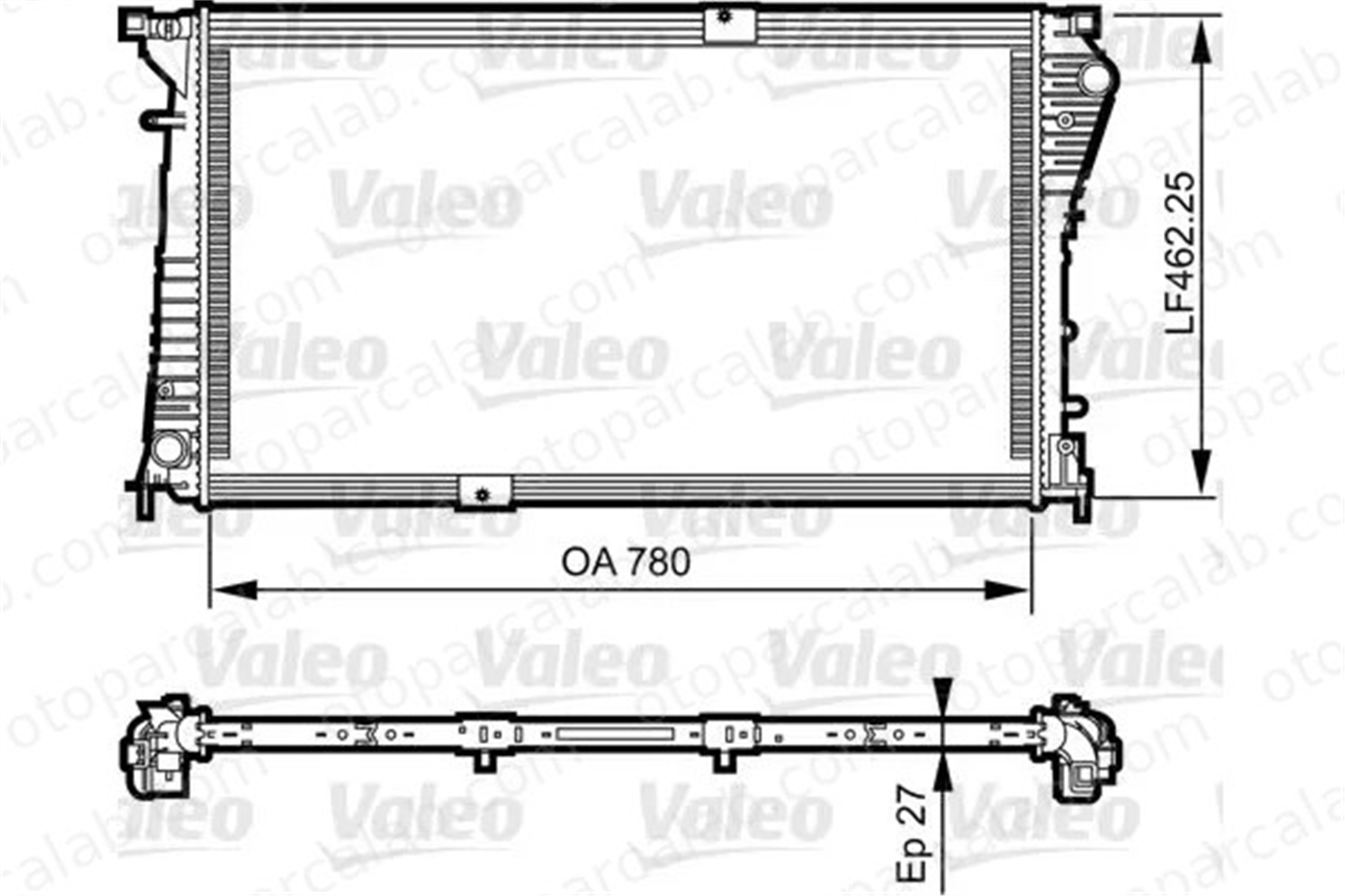 VALEO 734931 Su Radyatörü OPEL VIVARO A Minibüs/Otobüs VIVARO A Panelvan/Van 4416965 2140000Q0D