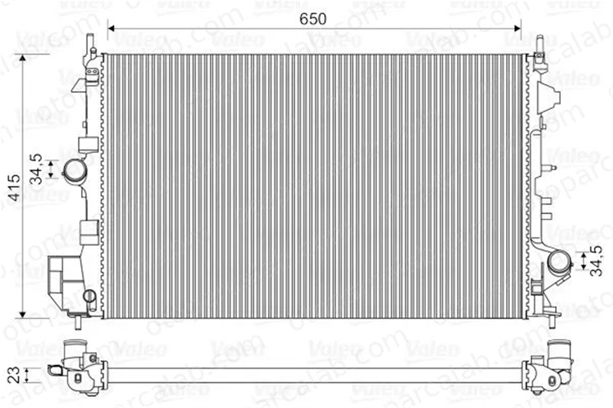 VALEO 734981 Su Radyatörü OPEL VECTRA C VECTRA C GTS 51773281 1300284