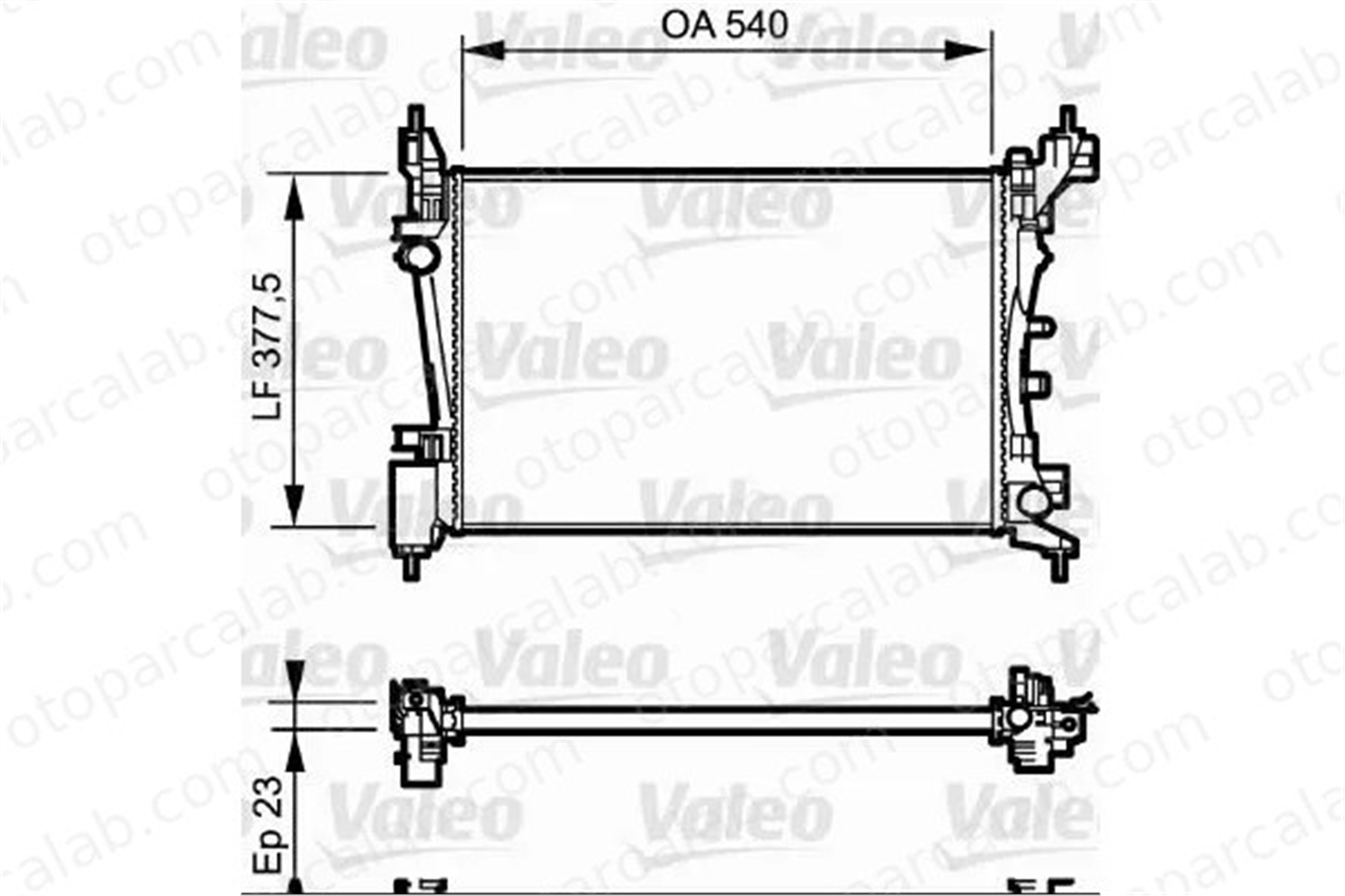 VALEO 735042 Su Radyatörü FIAT GRANDE PUNTO PUNTO 8200008764 51864284