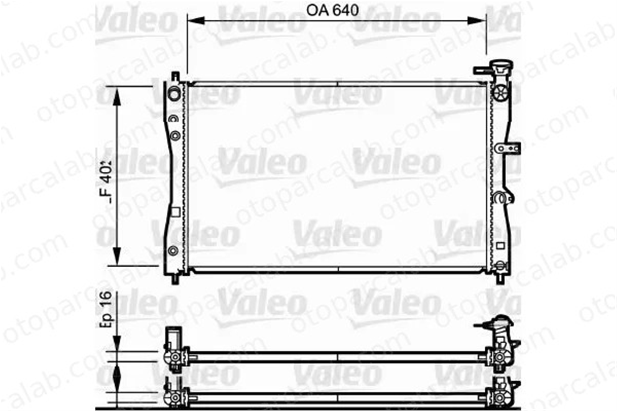 VALEO 735055 Su Radyatörü SMART FORFOUR MITSUBISHI COLT VI MN130393 4545000703