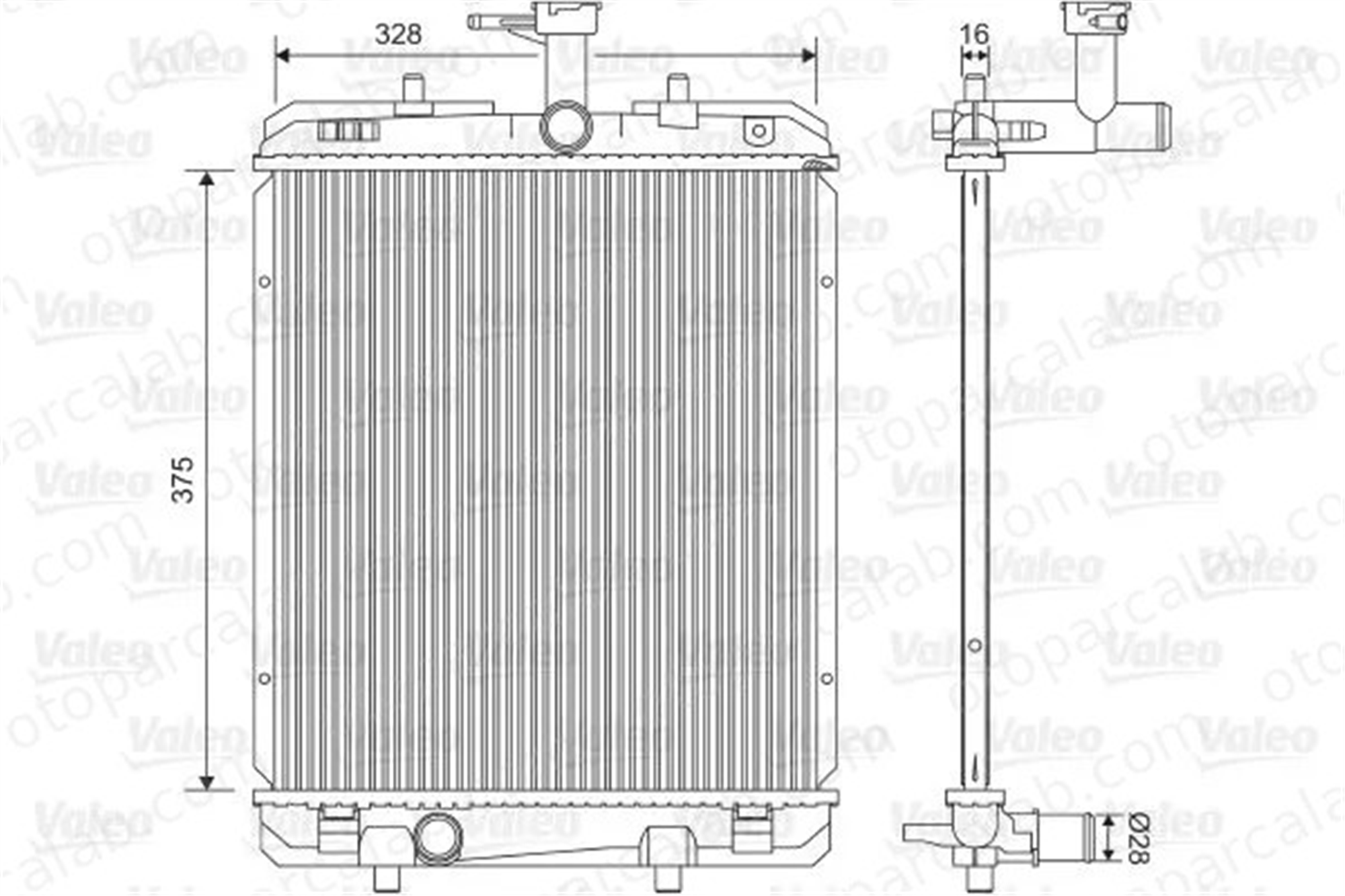 VALEO 735069 Su Radyatörü TOYOTA AYGO CITROËN C1 II 1330P5 1330P4