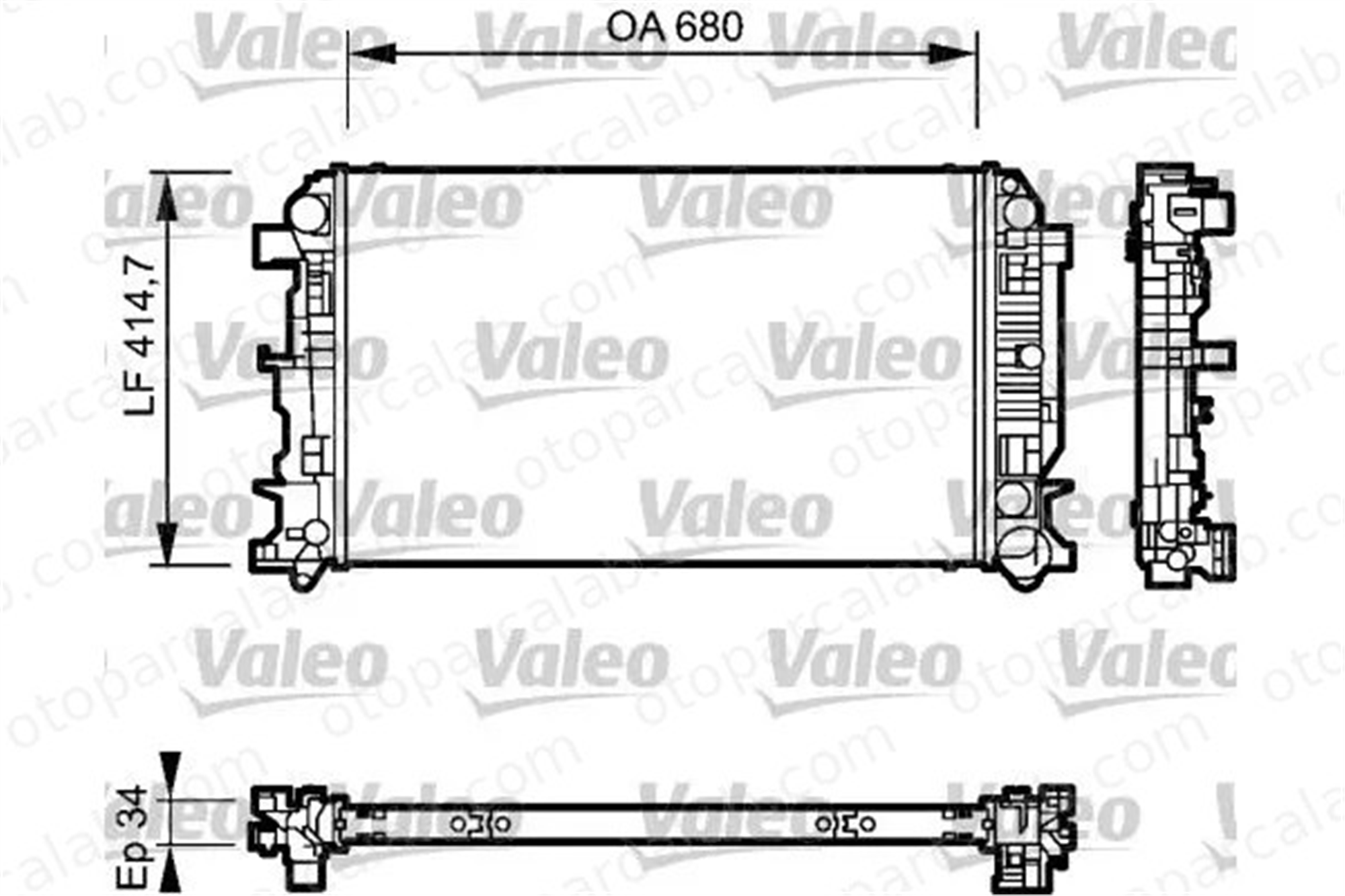 VALEO 735089 Su Radyatörü MERCEDES-BENZ SPRINTER 3,5-t Panelvan/Van SPRINTER 3,5-t Platform şasi A9065000302 9065000302