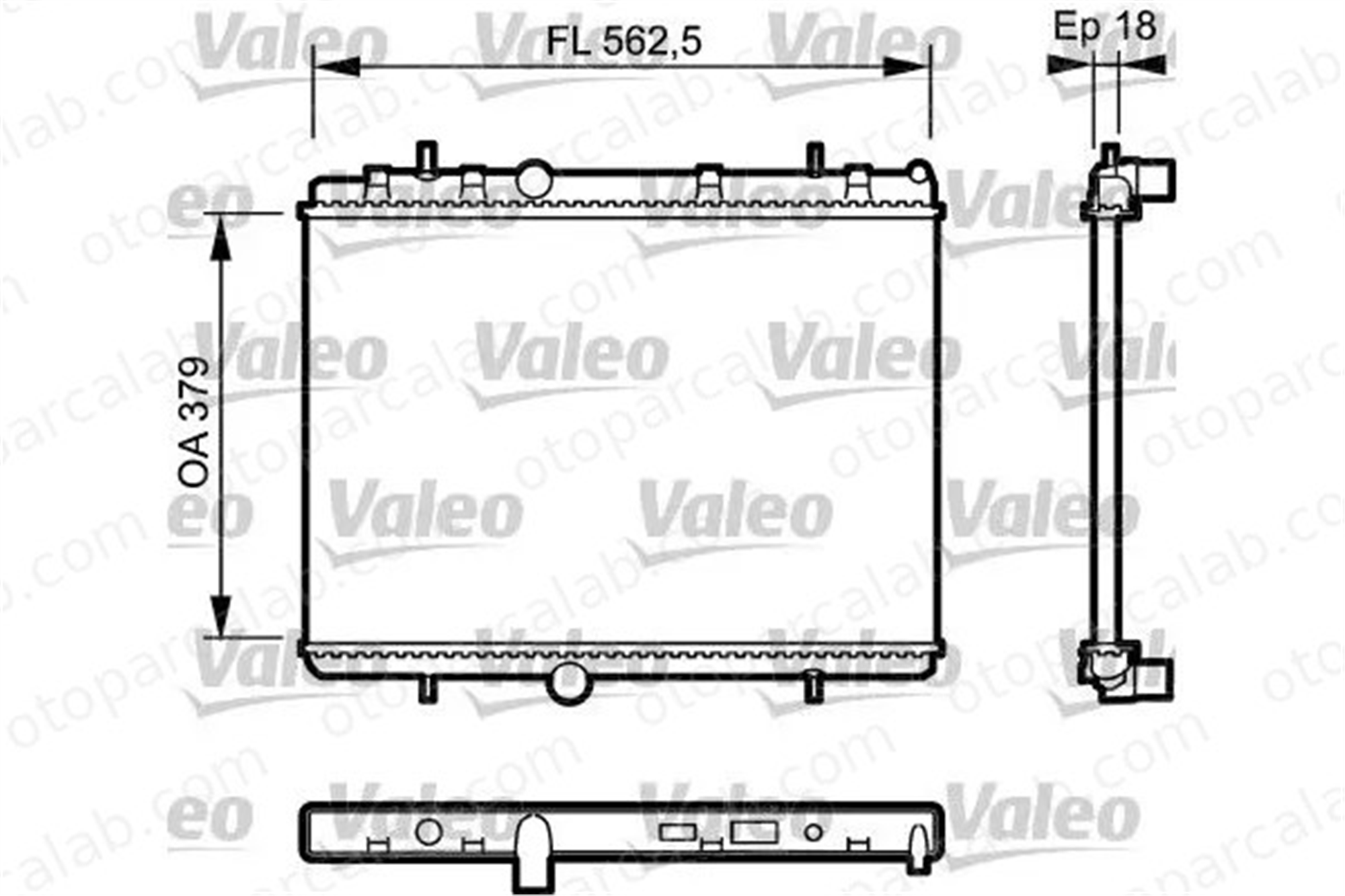 VALEO 735091 Su Radyatörü FIAT PANDA 500 52044997 51793589