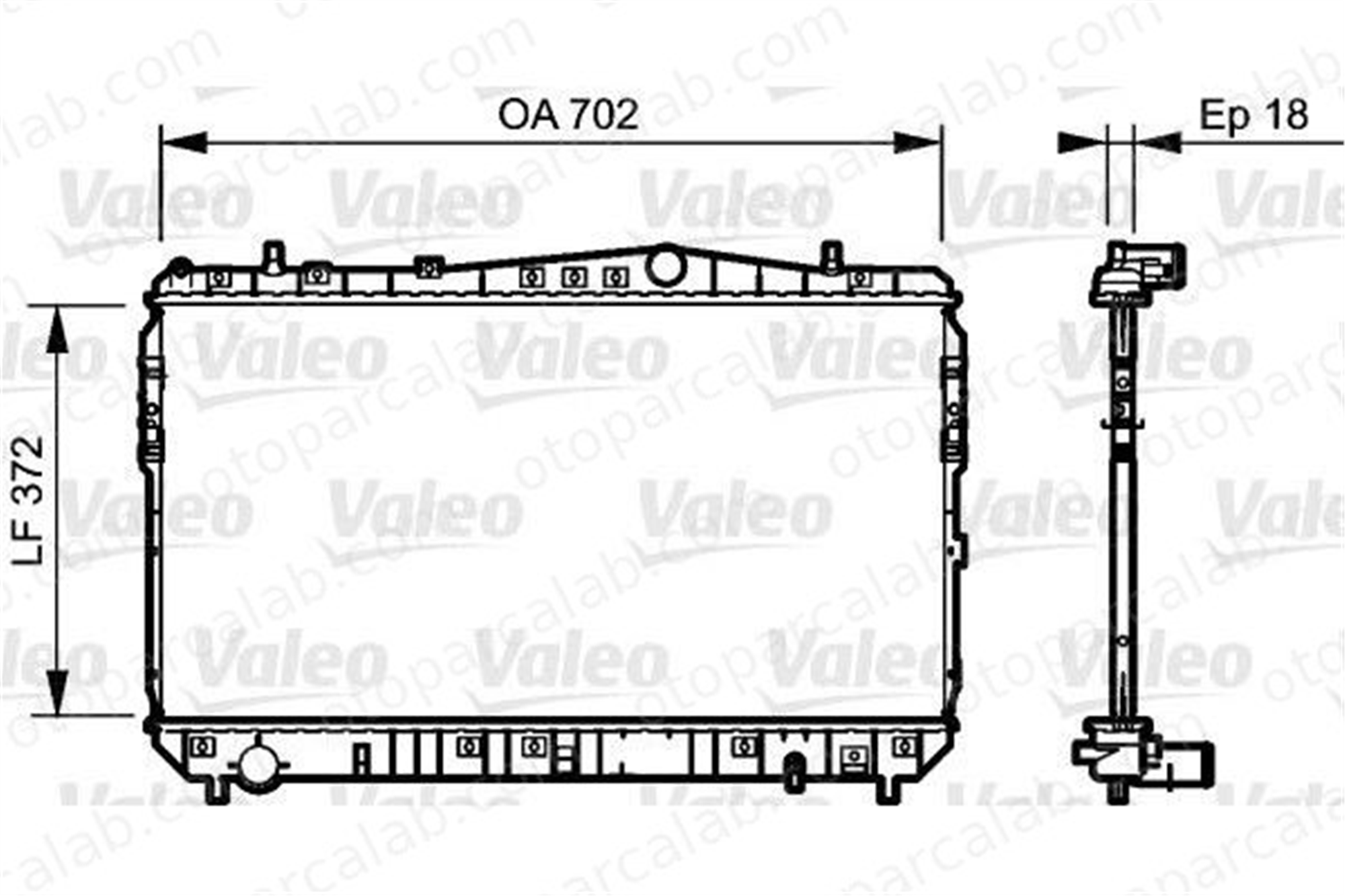 VALEO 735159 Su Radyatörü CHEVROLET LACETTI DAEWOO NUBIRA Wagon 6R0121253 96433350
